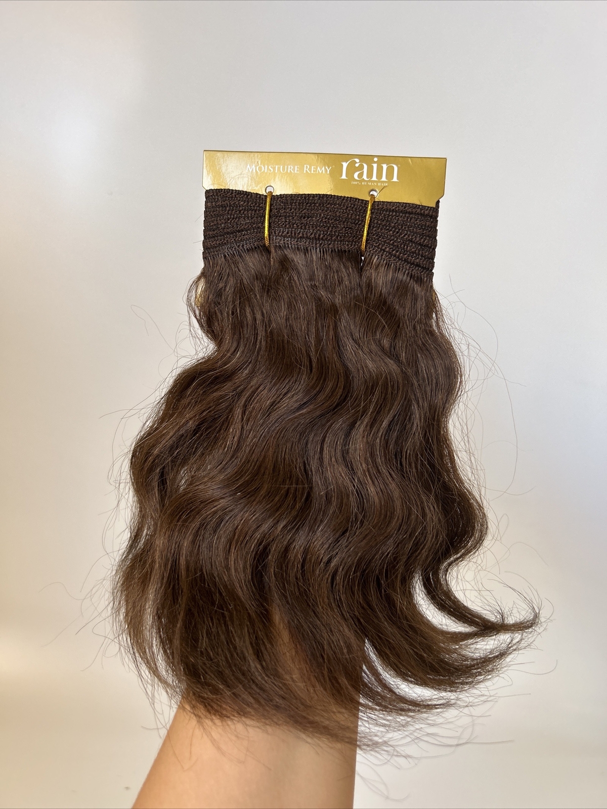 Extensions 100% Human Hair, Wavy, Brown Moisture Remy Rain