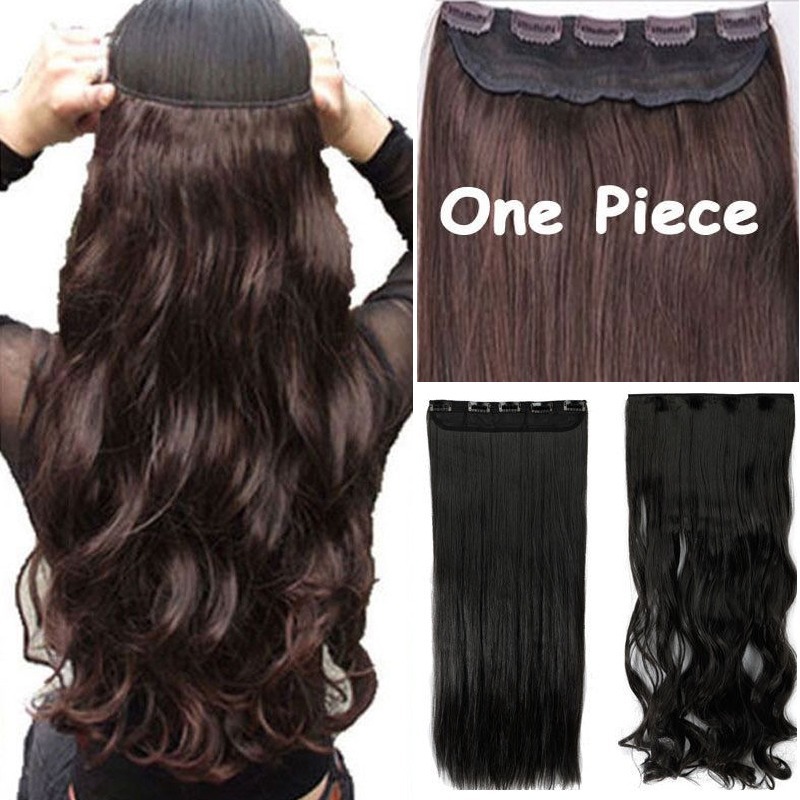 100%Thick 17-30 Inch 3/4 Full Head Clip In Hair Extensions,Brown Black Blonde LK