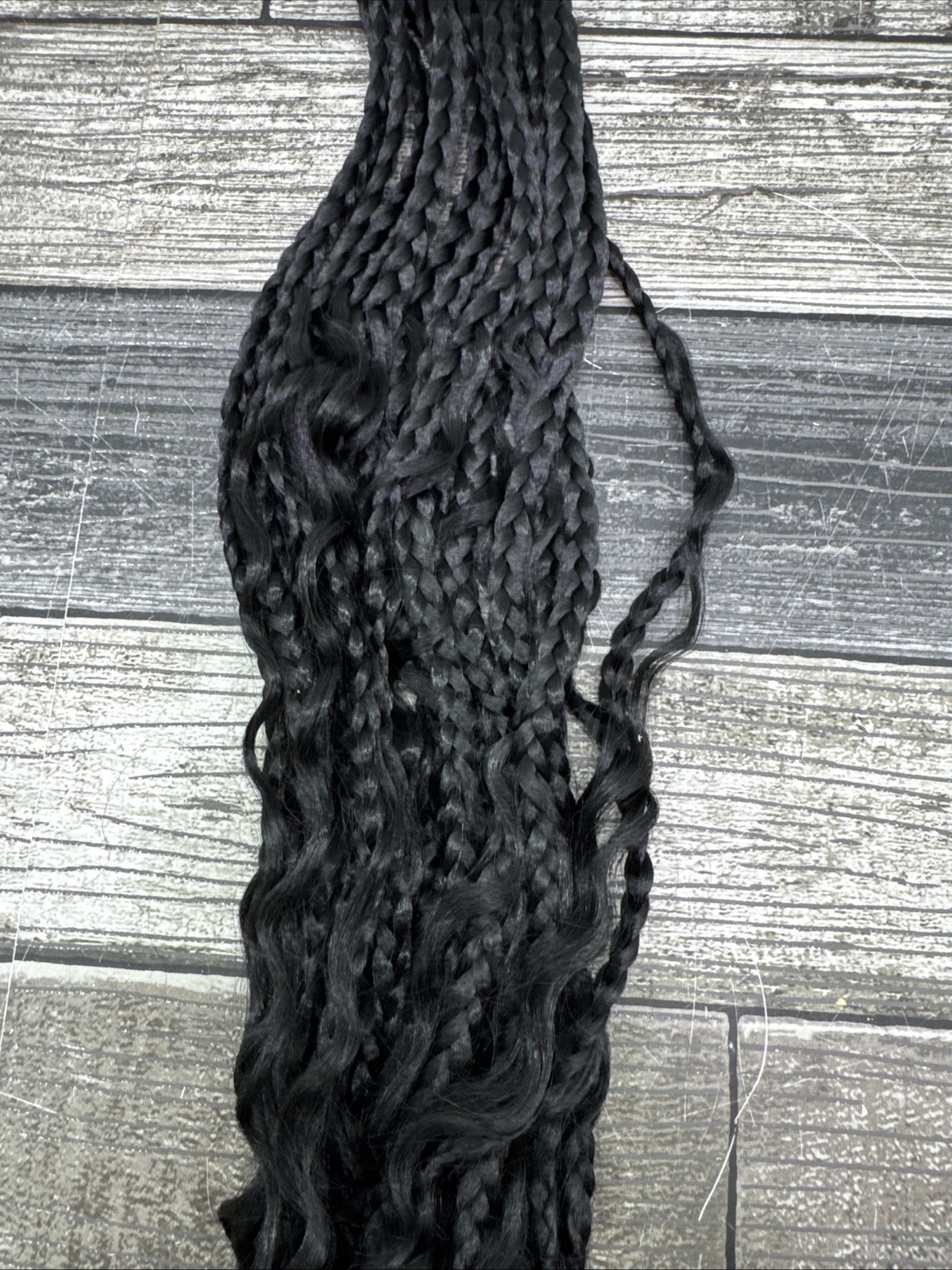 20” Black Crochet Curly Hair Extensions Synthetic (8 PACKS) Goddess Box Braids