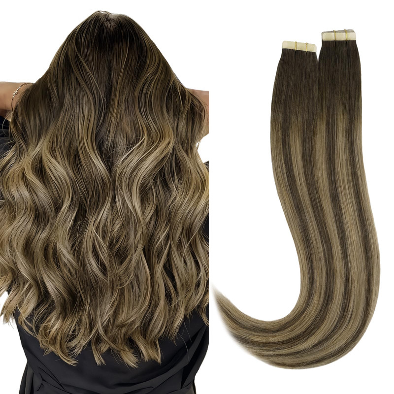 Hotbanana 20 Inch Tape In Hair Extensions – 40Pcs 100G Chocolate Brown Honey