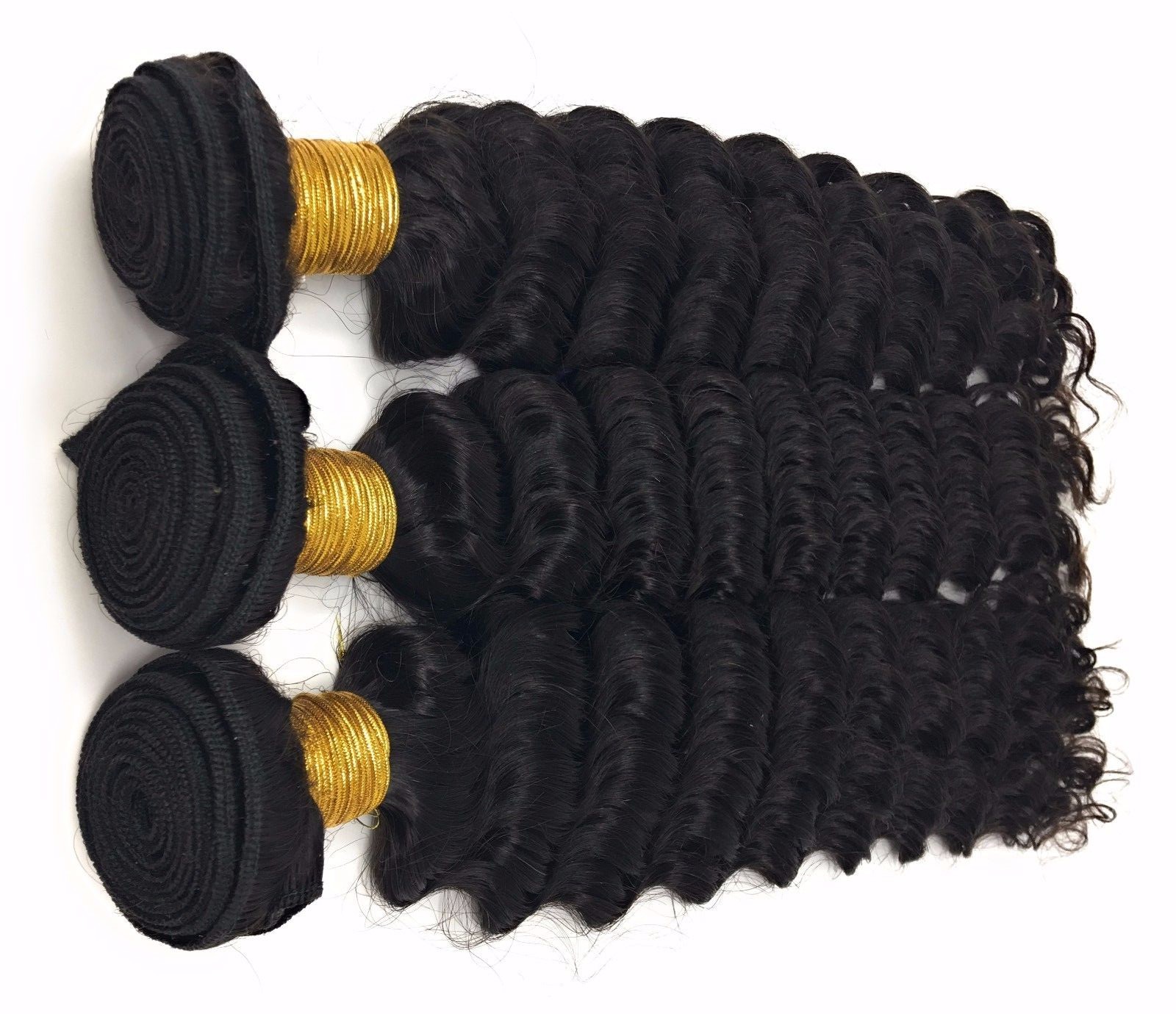 9A Remy Virgin Deep Wave Natural Color Sew In 100 Brazilian Human Hair Extension