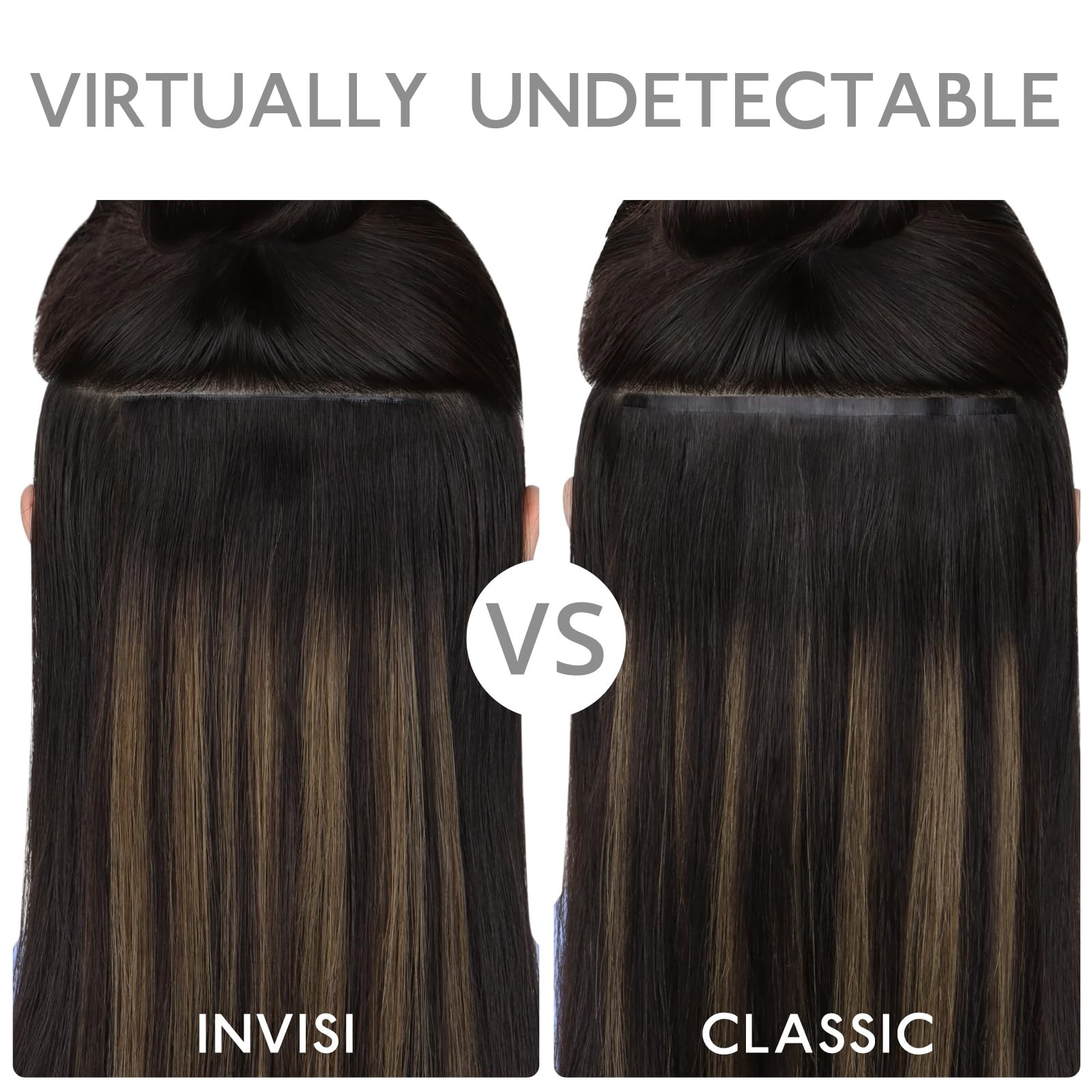 Wennalife Invisi Seamless Clip In Hair Extensions Real Human Hair 16 Inch 130