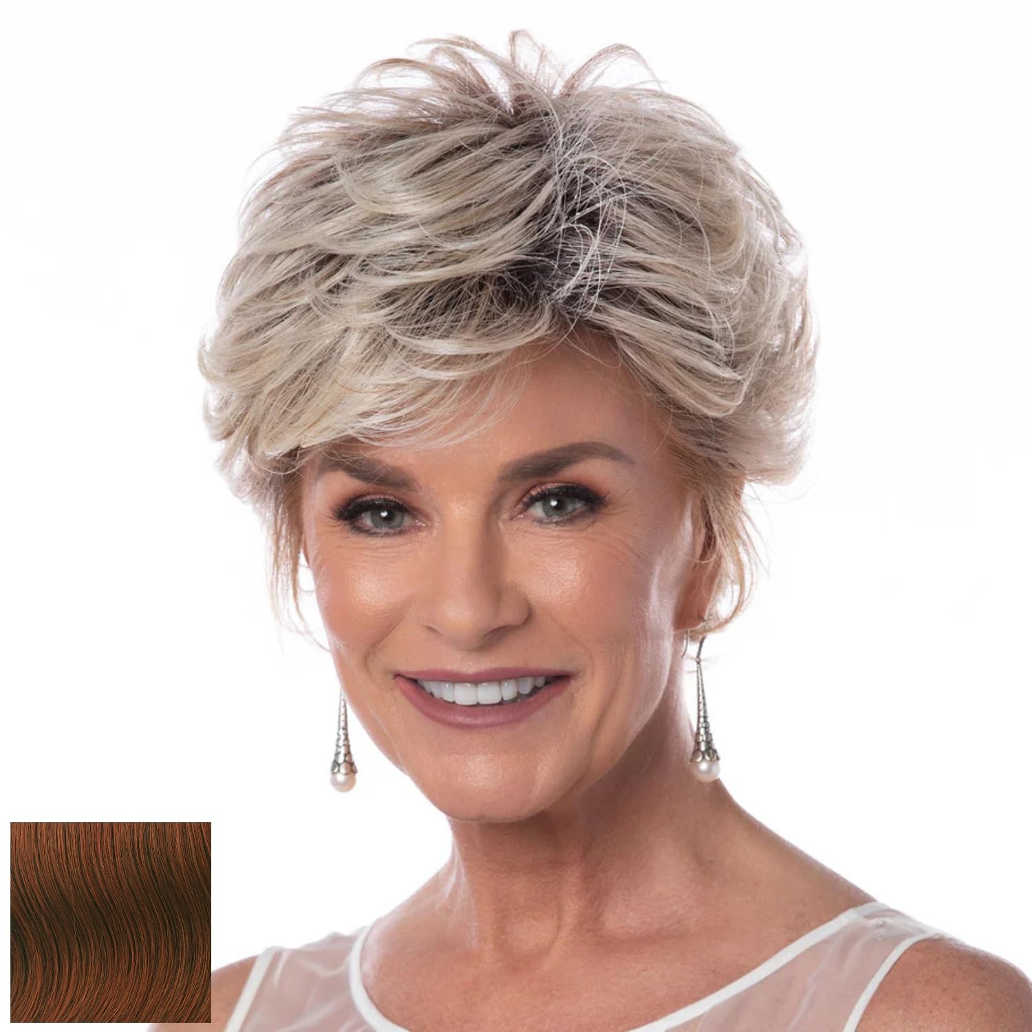 Toni Brattin Salon Select Wig Short Cut Curled Layers – Dark Red Regular #314