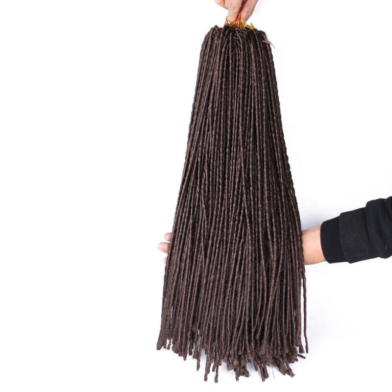 20″ Soft Thin Dreadlocks Crochet Braids Twist Faux Locs Crochet Hair Extensions