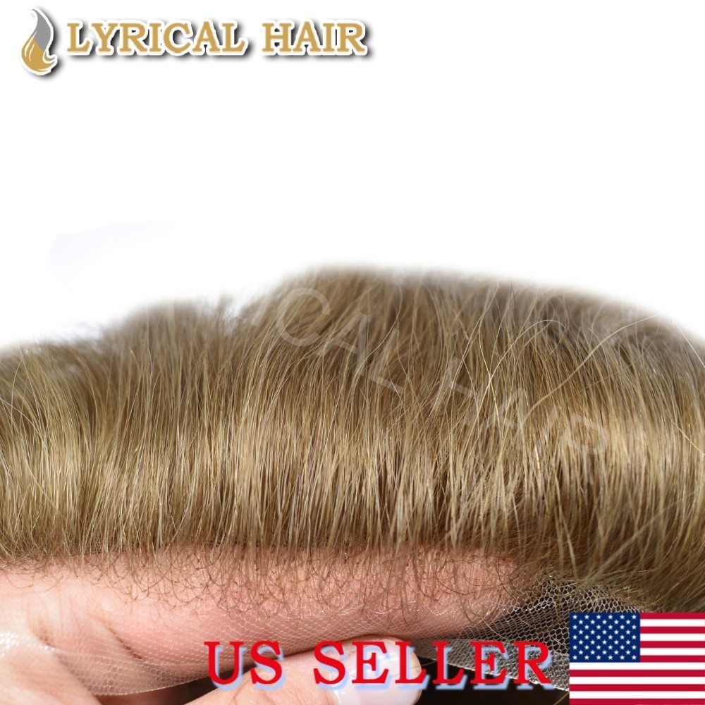 Lyrical Hair Mens Toupee Lace Front Human Hair Natural Hairline Hairpiece System