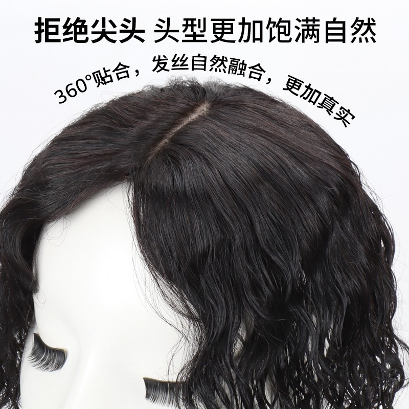 Wavy 100% Human Hair Toppers for Women with Thinning Clip in Hairpieces