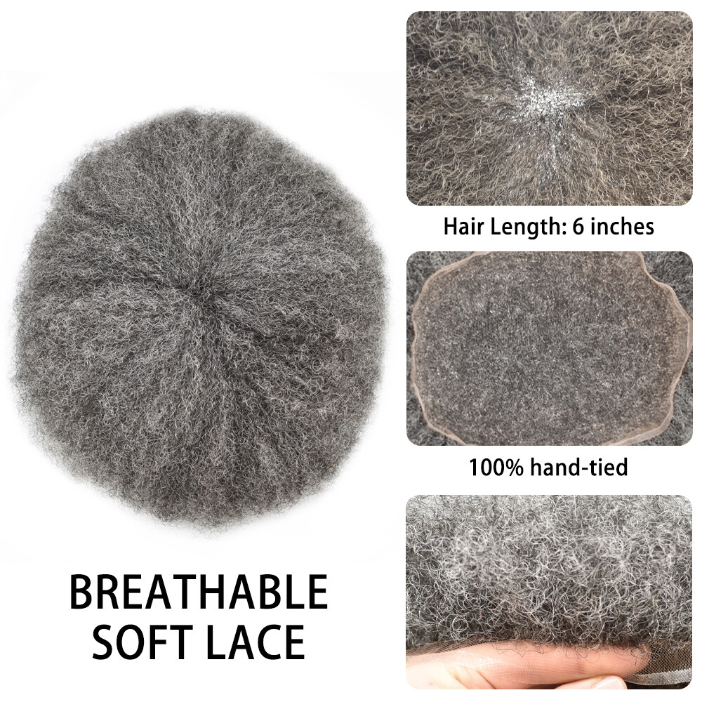 Hair Units for Black Men All Lace Afro Curly African American Toupee Hairpieces