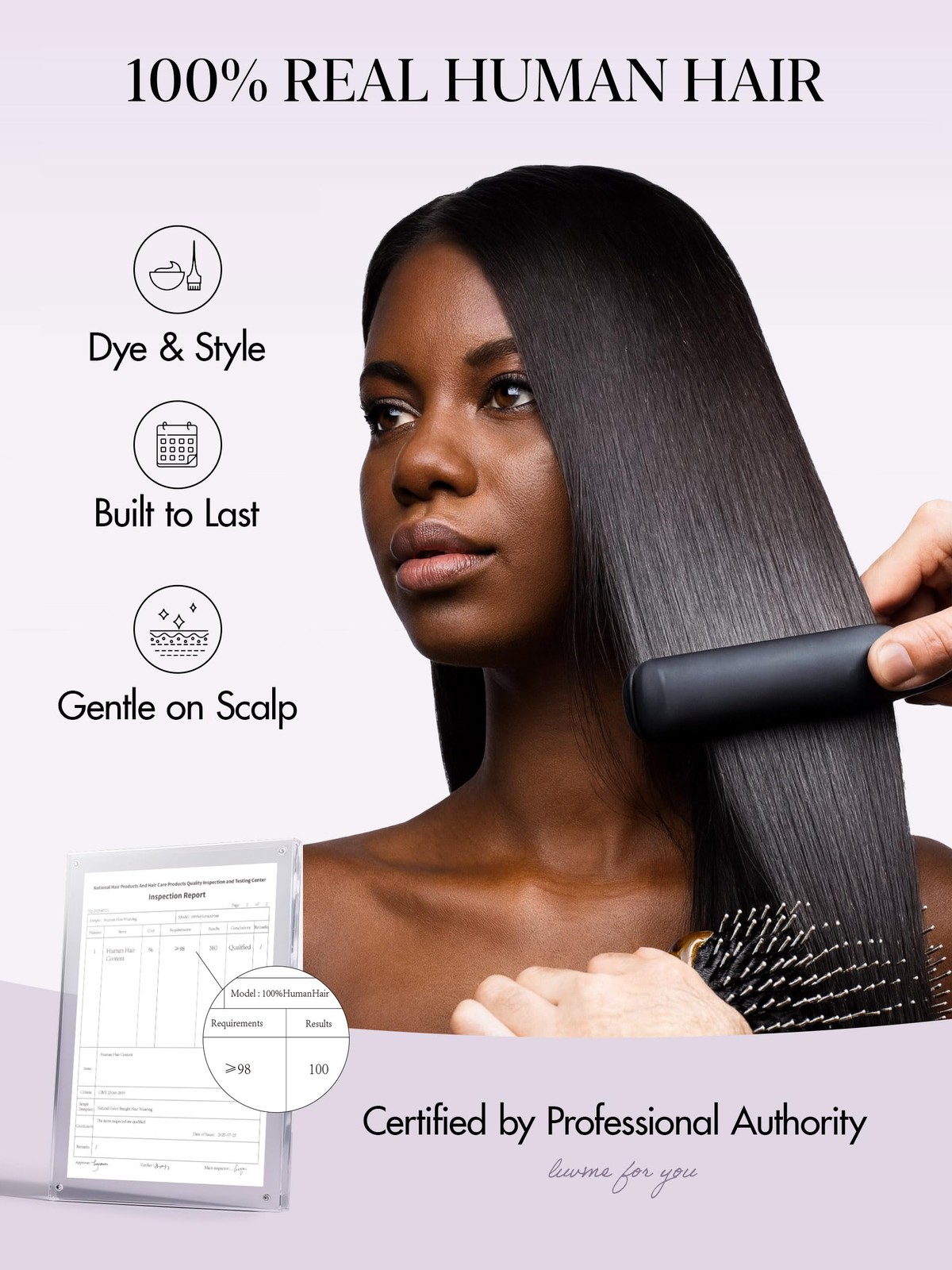 Luvme 12A Human Hair Bundles Straight 14 16 18 Inch 100 Brazilian Virgin Human