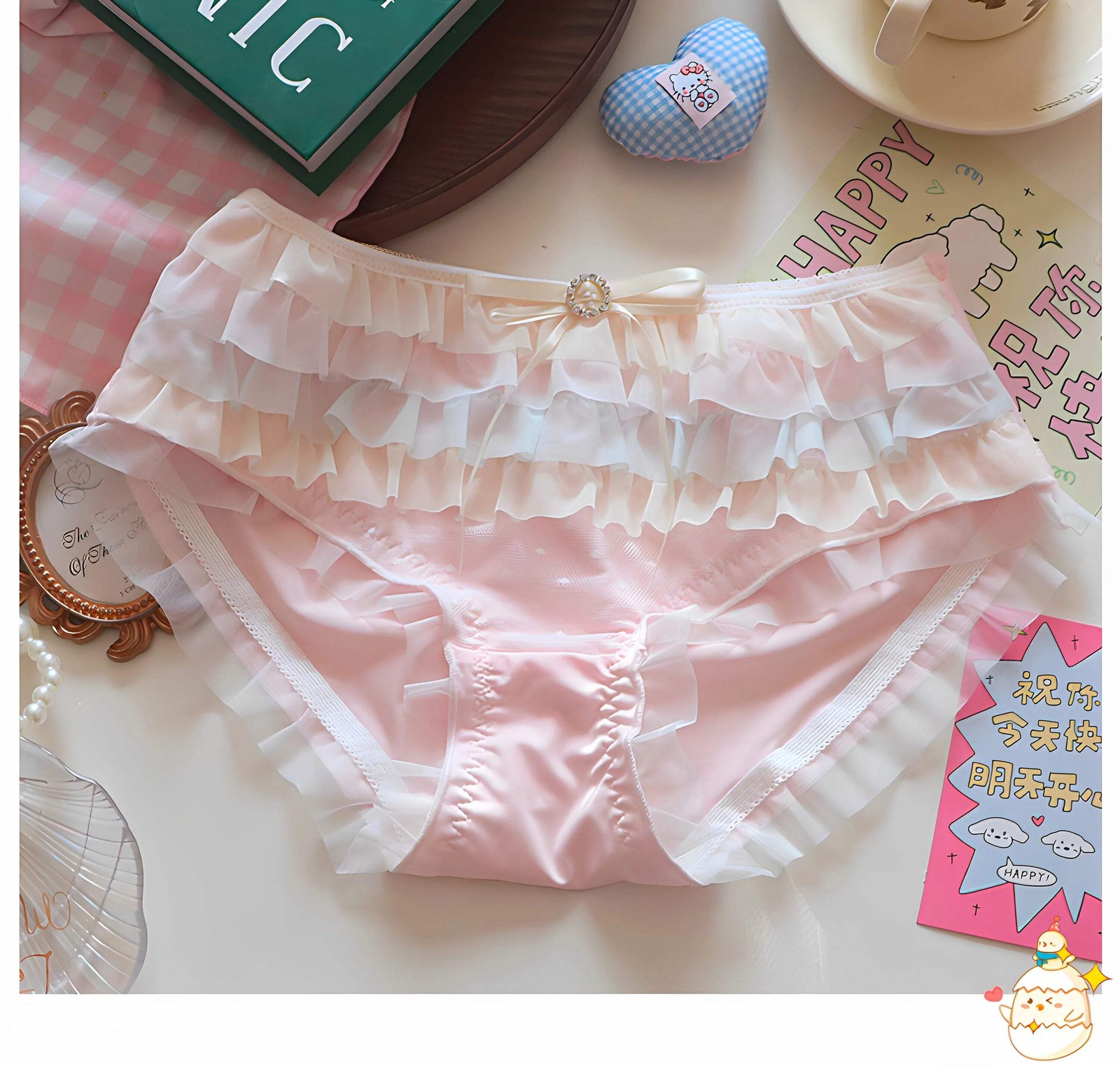 Japanese Style Lolita Princess Lingerie Set Women Pure Desire Cake Layer Lace Me