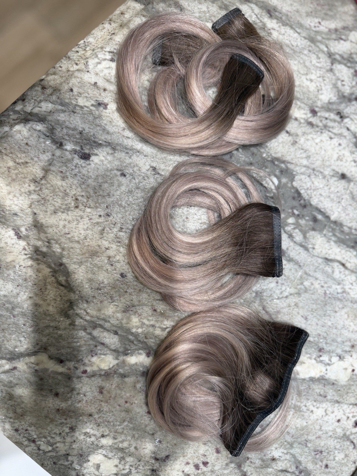 LUXY HAIR EXTENSIONS 12” Dimens. ROOTED ASH Blonde Thinning Hair Seamless Clip