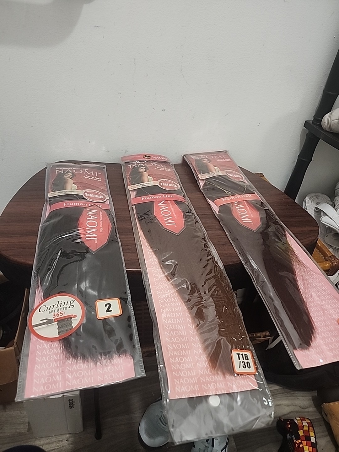3 Bundle hair extensions – , Human Hair, Naomi UltraYaki, Tangle Free