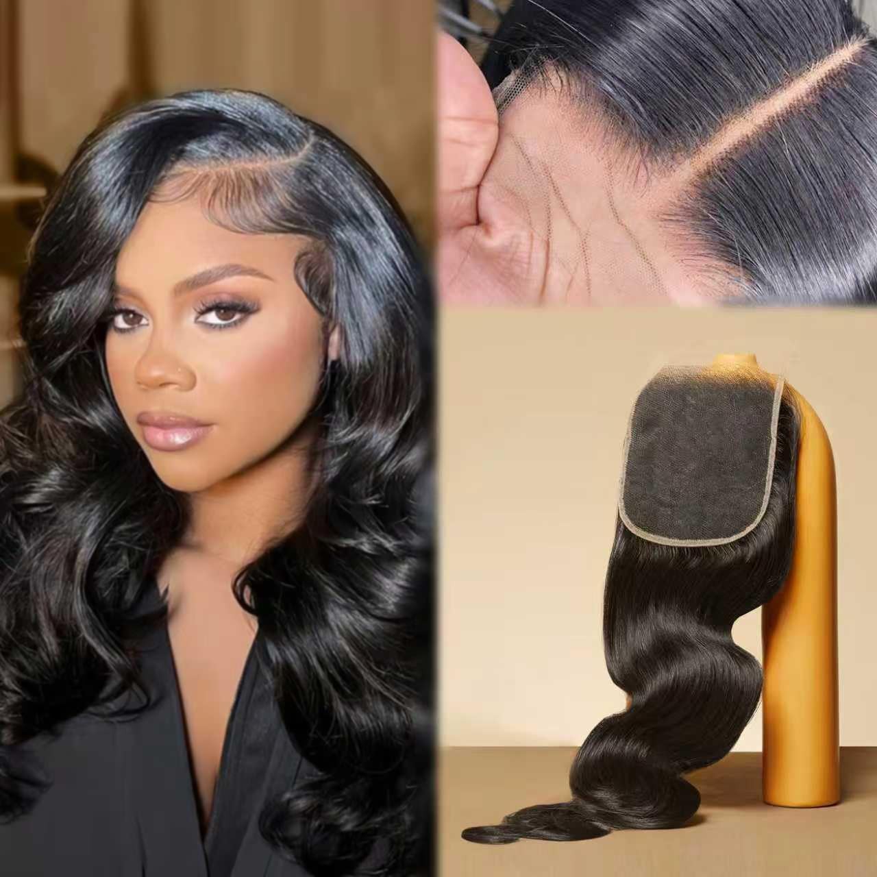 Raw Hair 5×5 HD Lace Closure Body Wave,More Less Shedding than Regular Virgin…