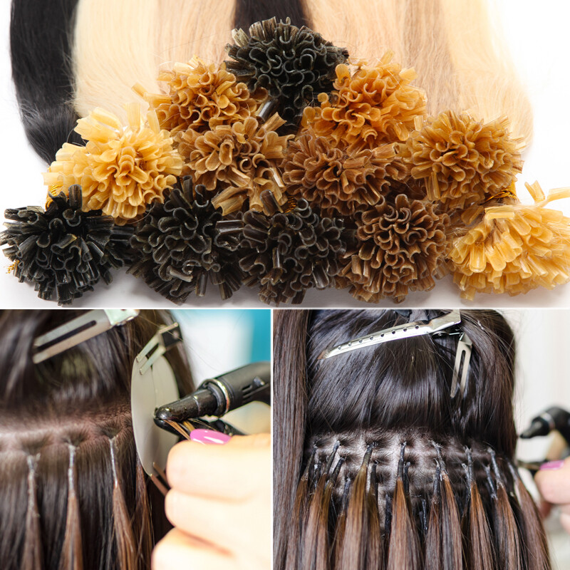 Russian U Tip Hair Pre Bonded Keratin Human Hair Extensions Fusion Thick 0.5G 1G