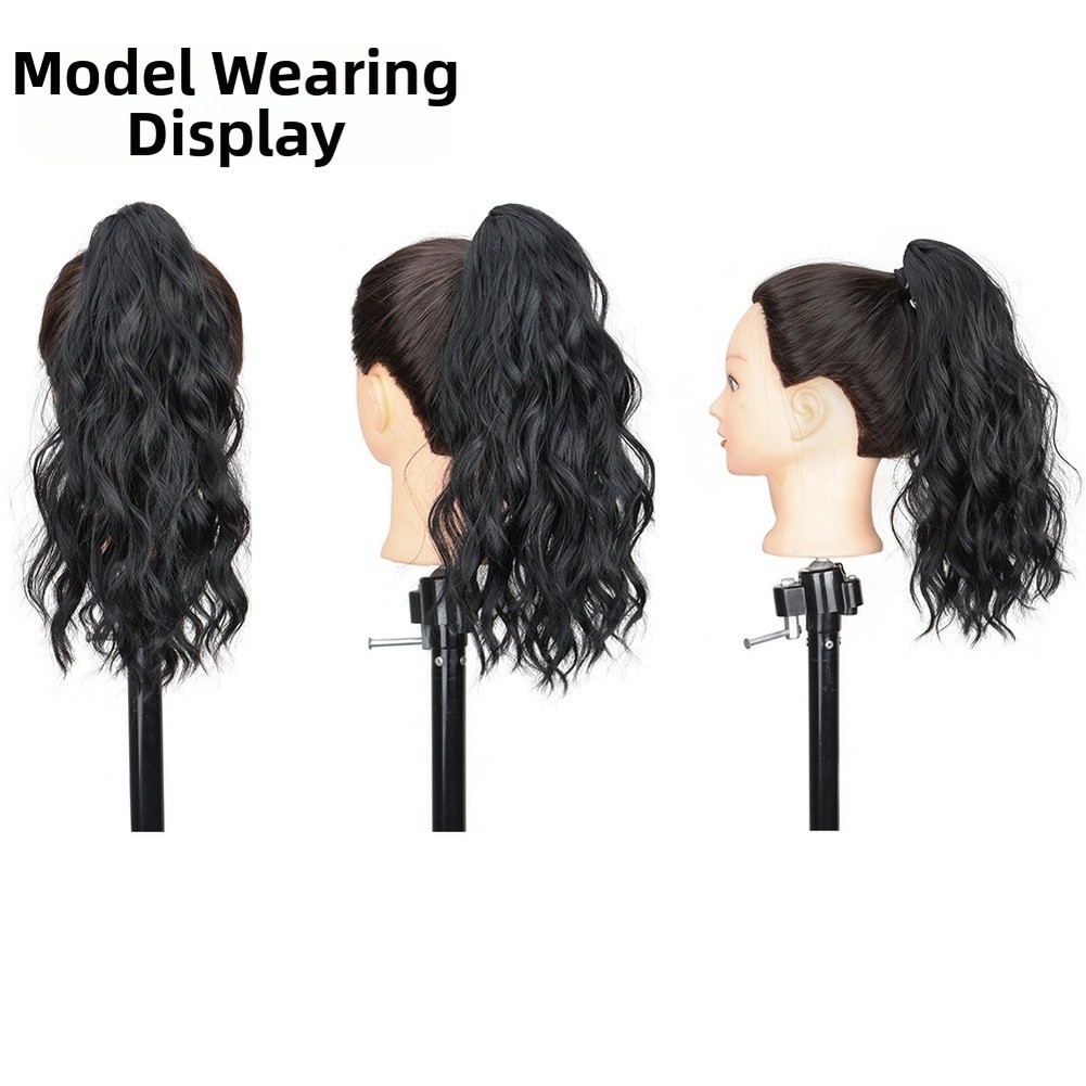 Curly Hair Water Wave Ponytail Clip Heat Resistant Synthetic Hair 35cm