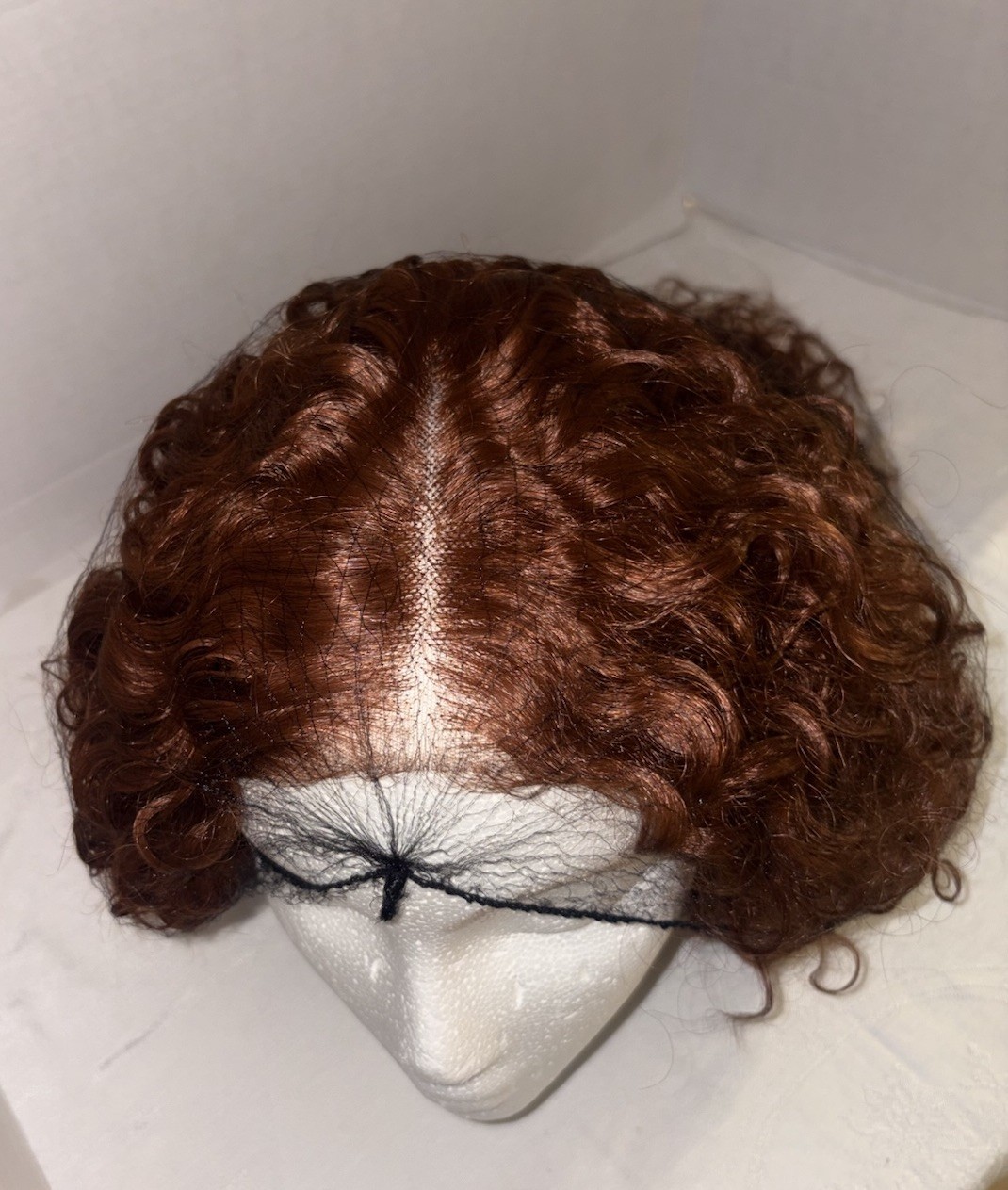 Gorgius Ginger Brown Curly Lace Front Wig 20” Human Hair Like Fiber Wig Stunning