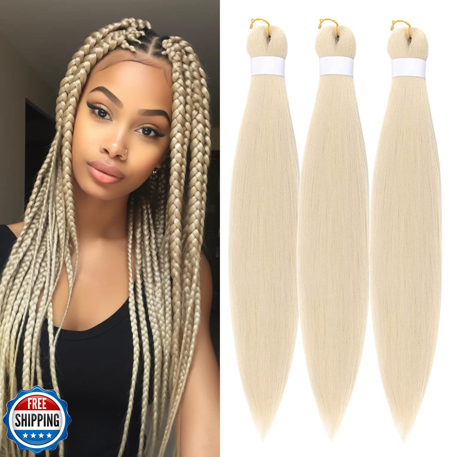 Braiding Hair Pre Stretched for Women Hair Extensions Box Braids Soft Synthet