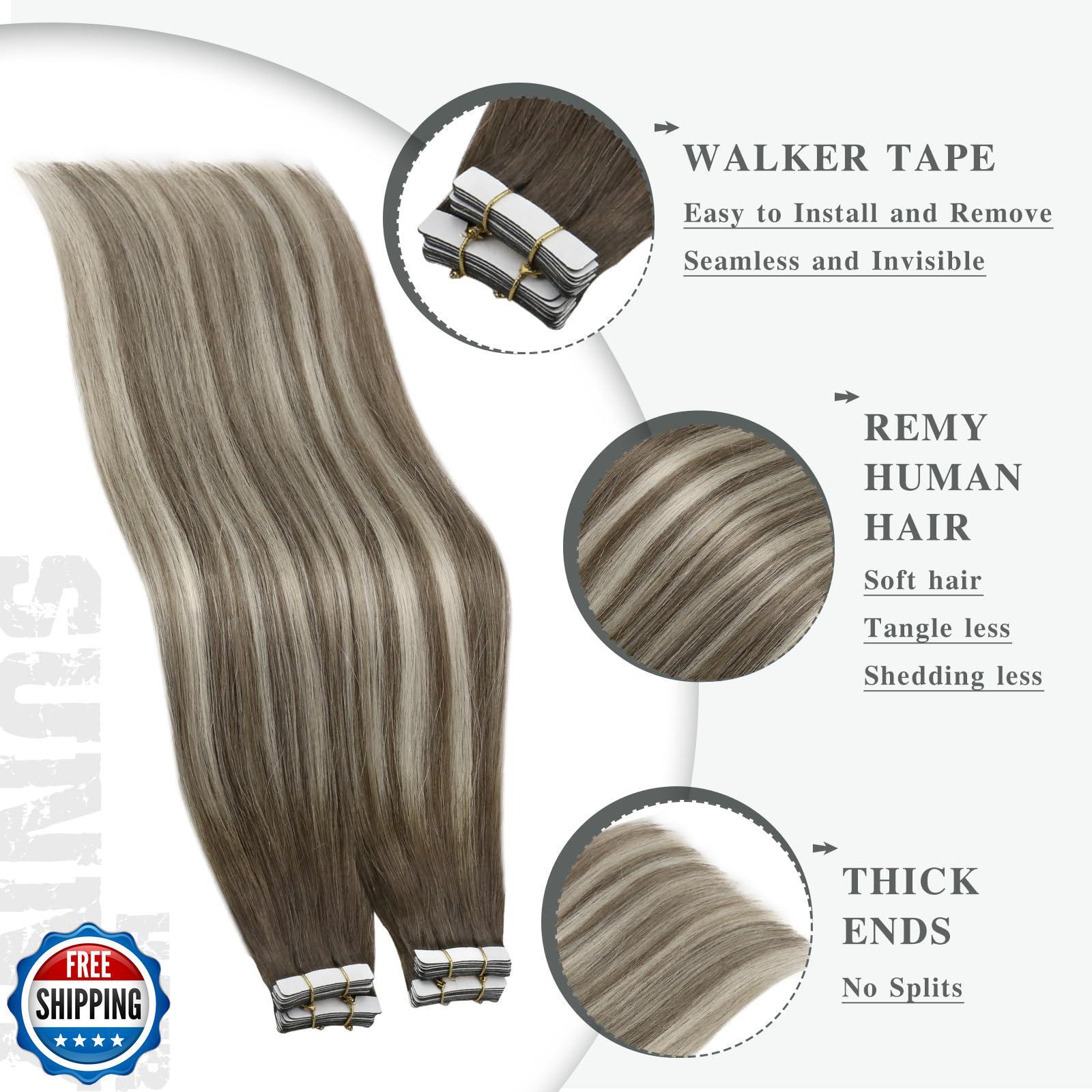 Ve Sunny Tape in Real Human Hair Extensions Invisible Hair Extensions Remy Ta