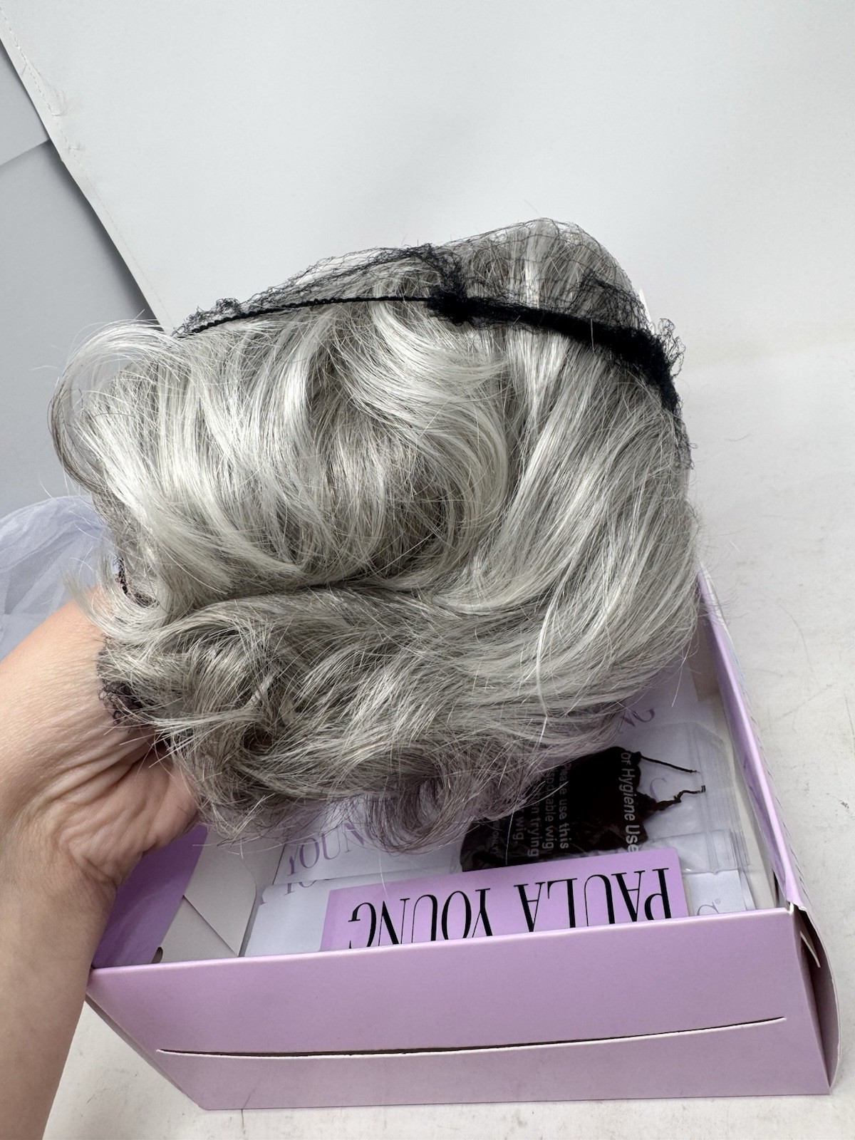 Paula Young Wig A7014 Color 56-60A Brussels-P Gray Salt & Pepper Short Wig