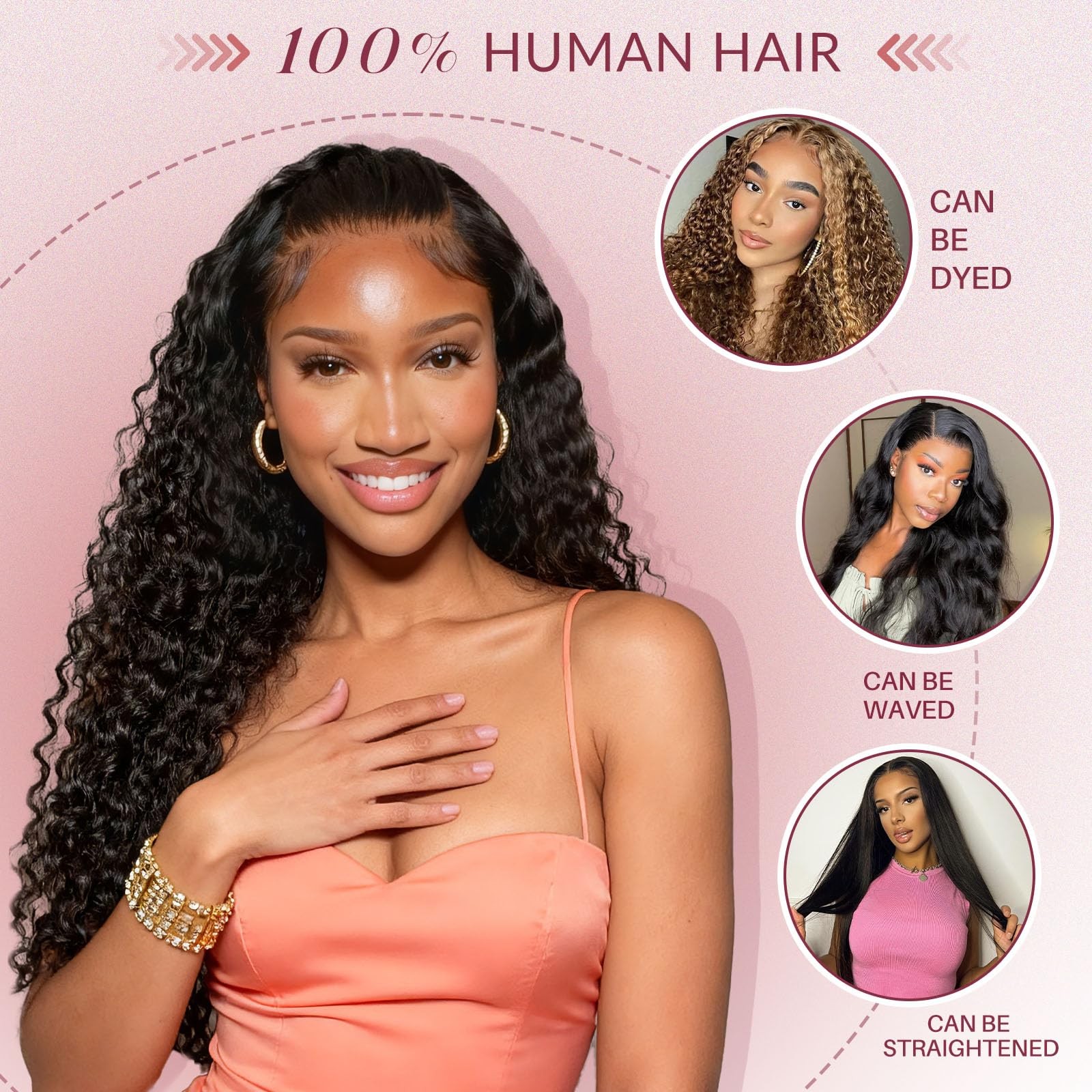 Sodlis Wear And Go Glueless Deep Wave Lace Frontal Wig 13X4 Hd Transparent Lace