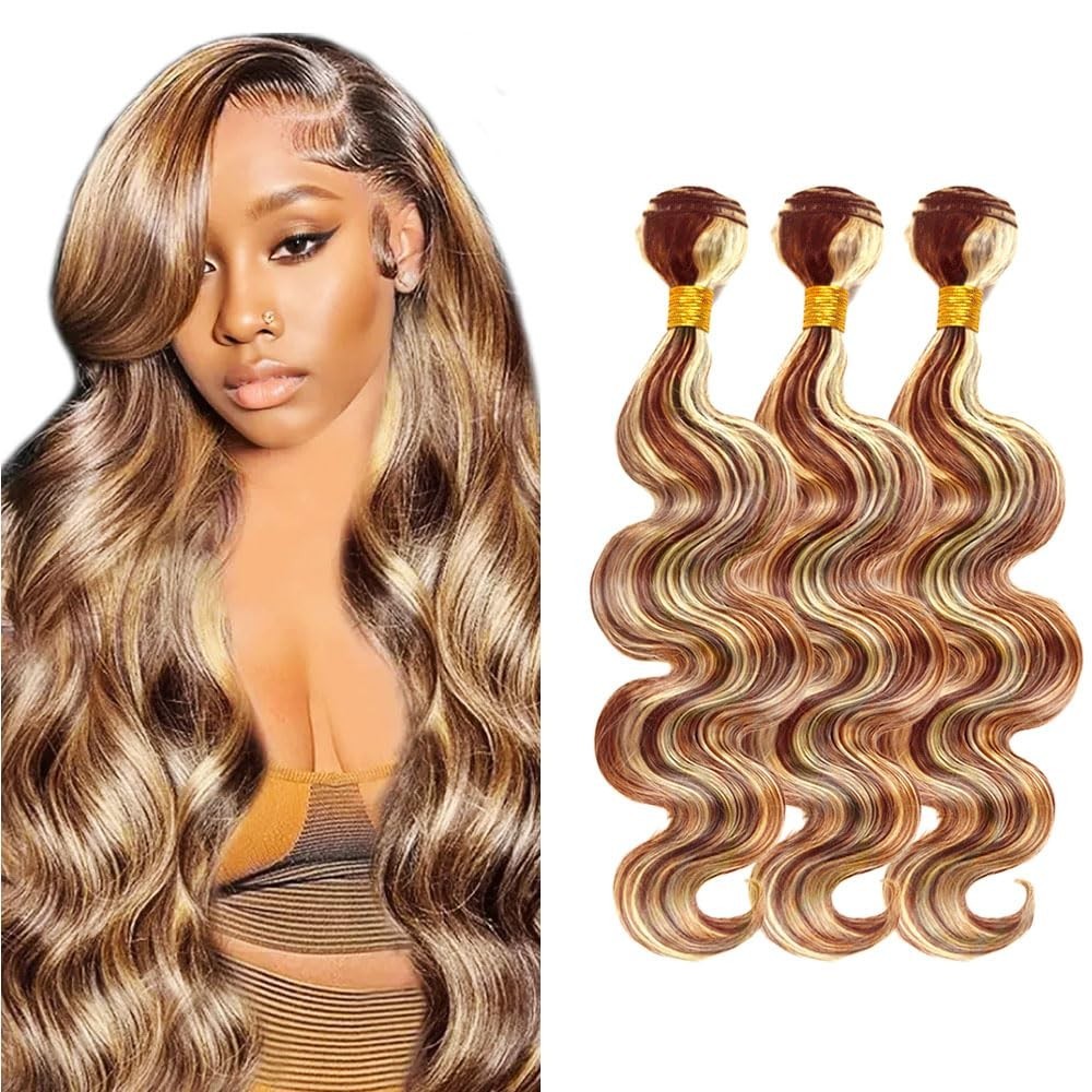 Breathtaking P30/613 Blonde Body Wave Extensions – 3 Bundles, 100% Virgin Hair