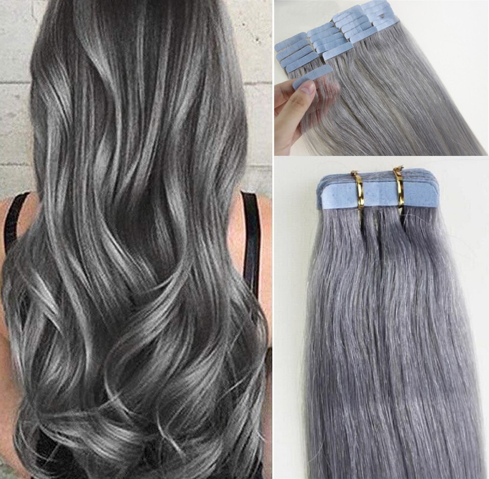 DoubleSided Super Tape in Hair Extensions Real Human Hair Skin Weft Russian Hair
