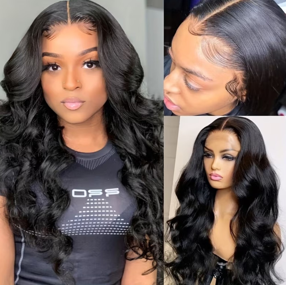 WOMEN’S 20″ INCH 4×4 BLACK BRAZILIAN HUMAN HAIR
