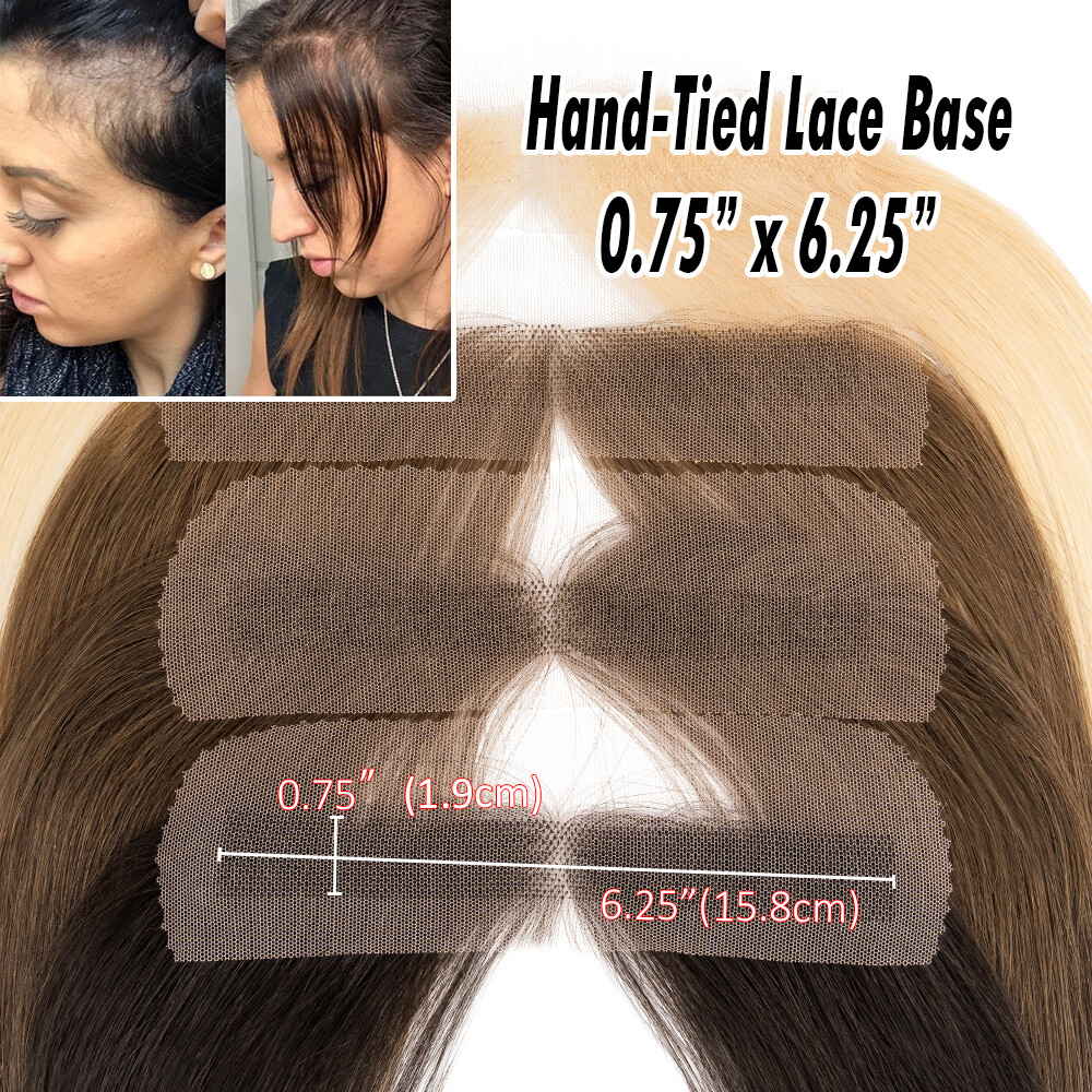 Forehead LACE Hairpiece Toupee Remy Human Hair Frontal Hairline Topper Men/Women