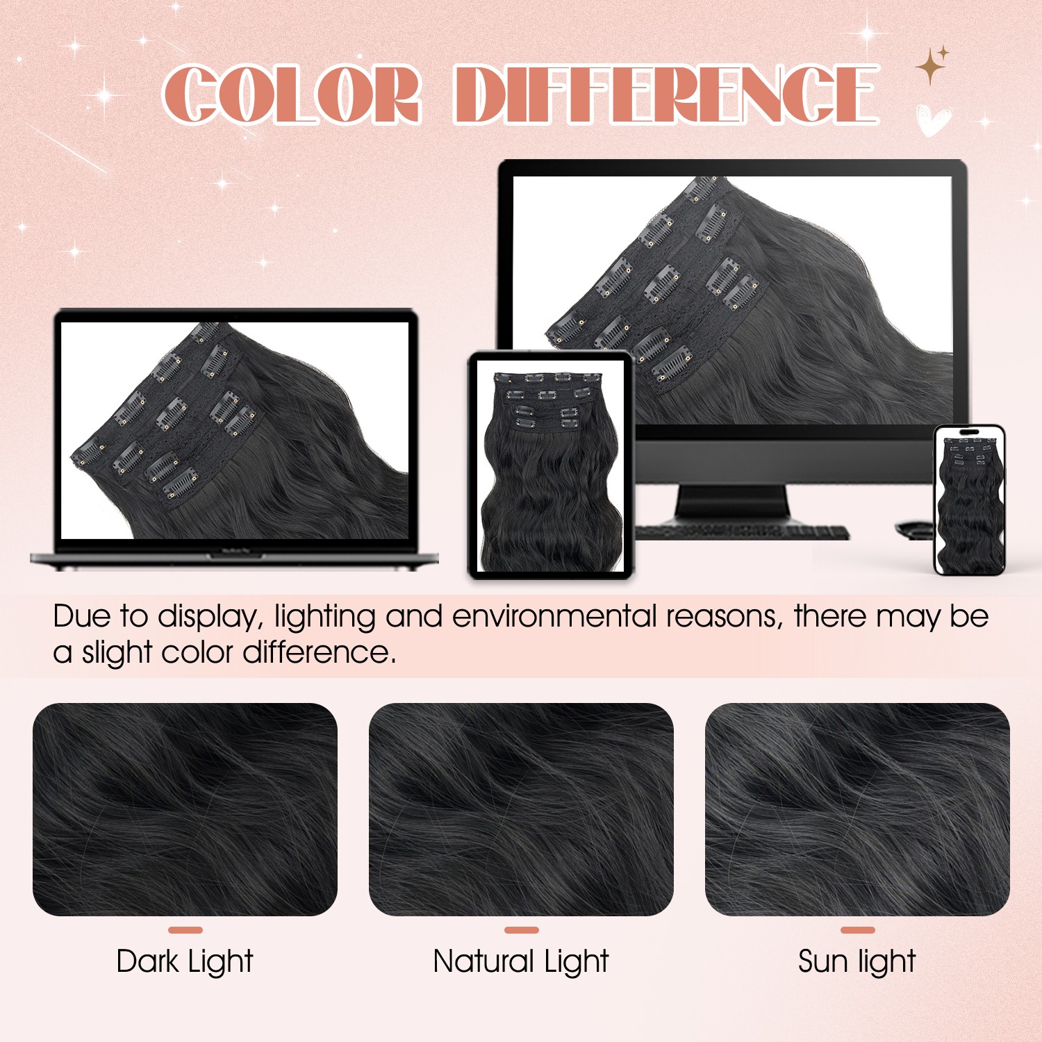 THICK Clip in Hair Extensions 4 Pcs Thick Double Lace Weft Long Wavy Soft Silky