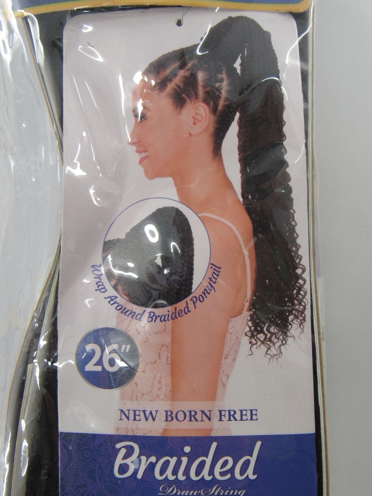 New Born Free Braided Drawstring Ponytail Bohemian Box 26″ Color # 2: Brand New