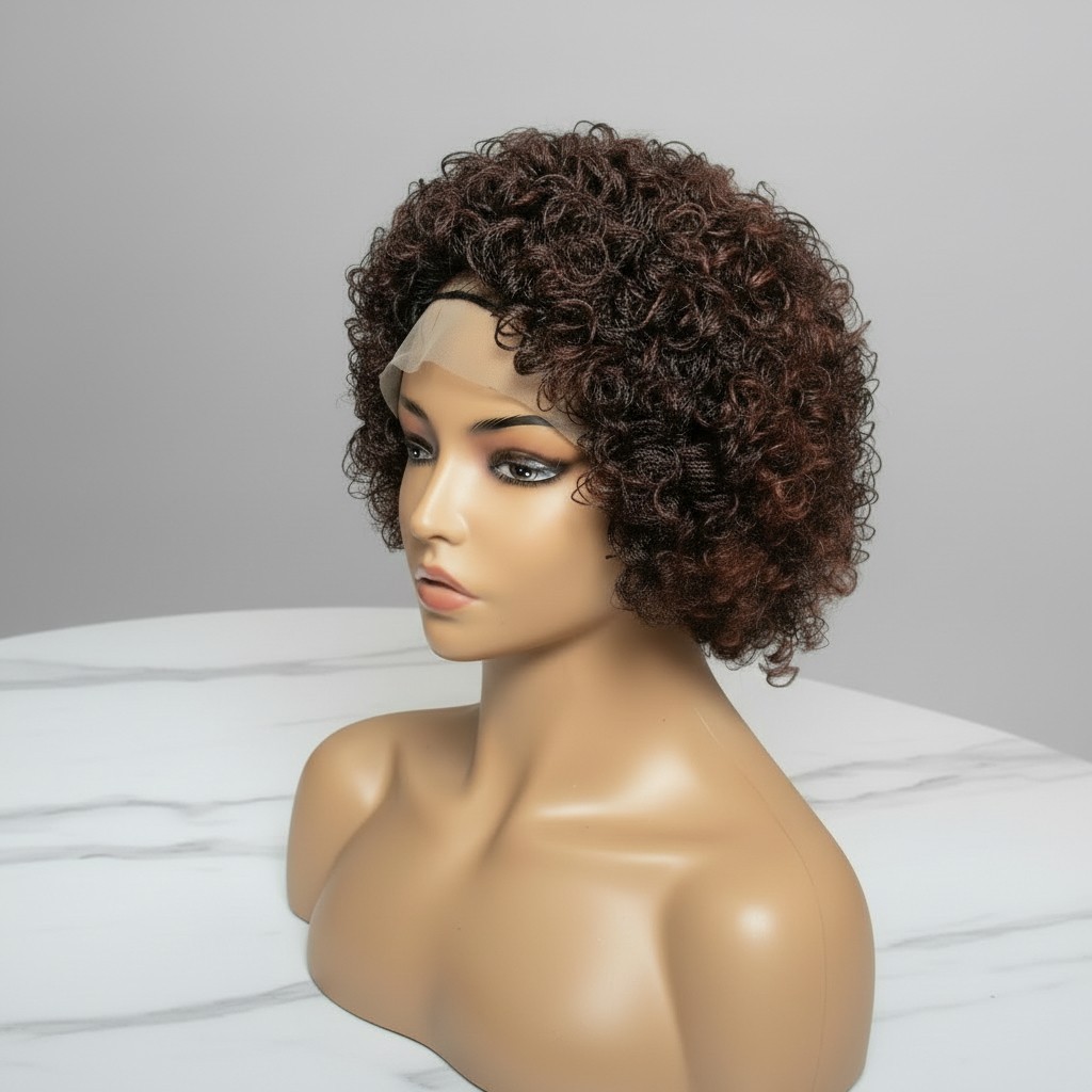 Micro Twist Curly Million Braids Wig. Handmade Braided Wig, Full Lace with Baby