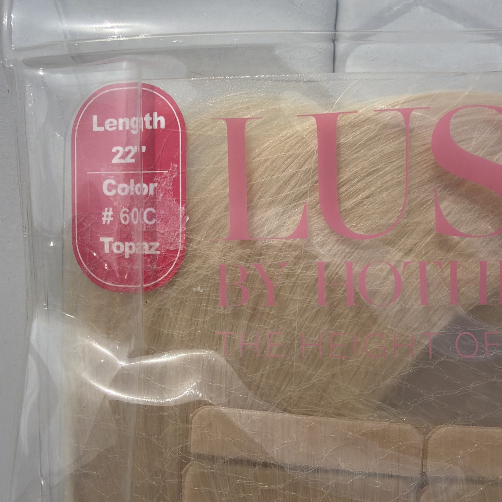 Hotheads Tape In Extensions LUSH Originals 22” 20 Pieces Topaz #60C Blonde NEW