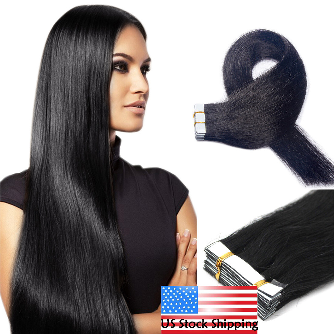 Invisible Tape In Hair Extensions Real Remy Skin Wefts Seamless Tape Hair Blonde