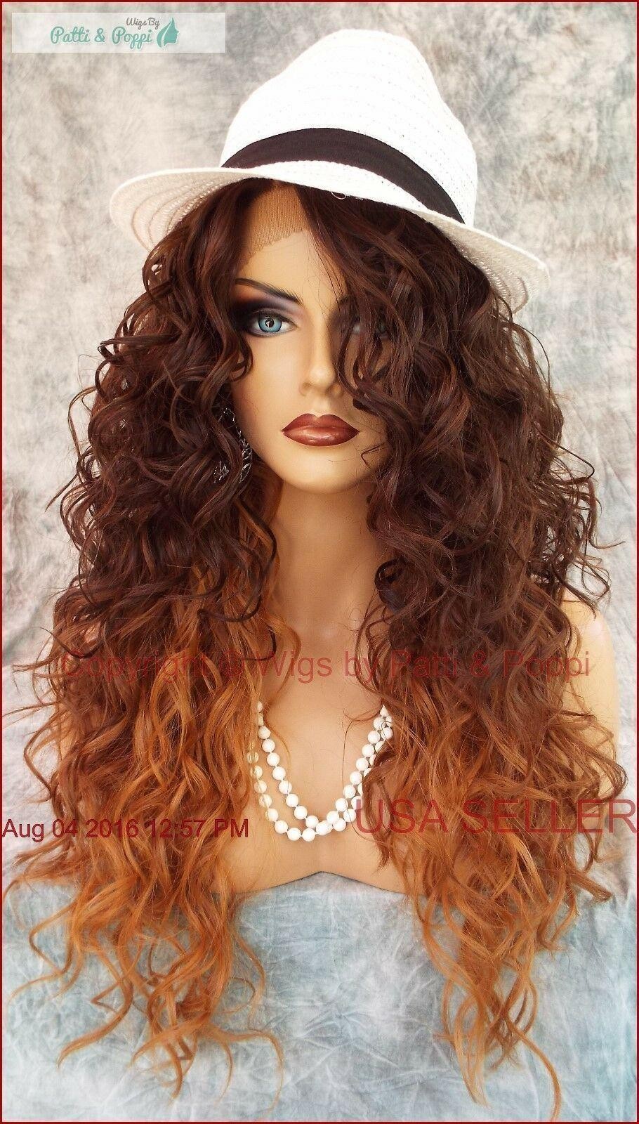 SWISS LACE FRONT LACE PART LONG CURLY HEAT FRIENDLY WIG CLR OM6.27.30 SEXY 1046