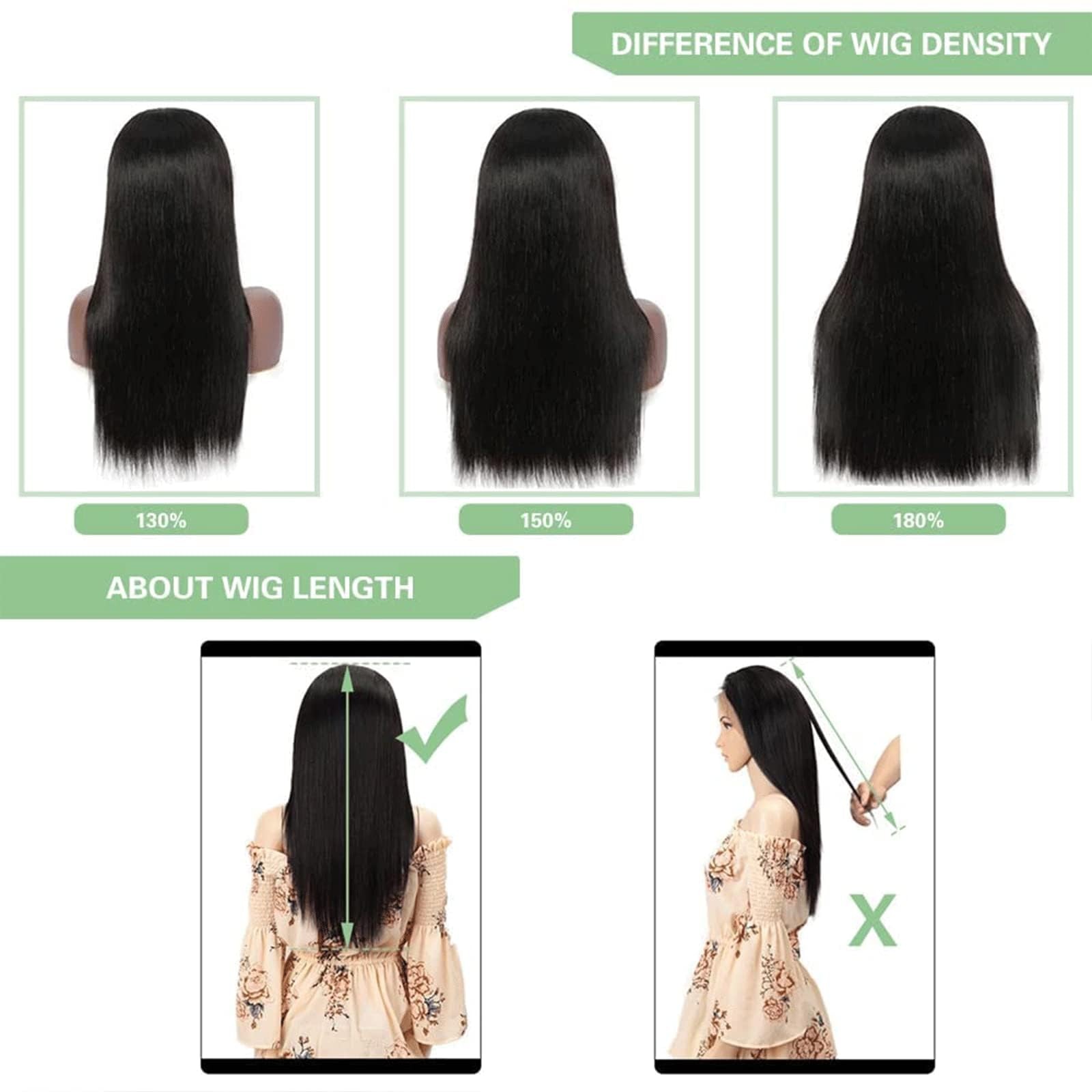 Lace Front Wigs Human Hair 13×4 Straight Lace Front Wigs HD Transparent 200% …