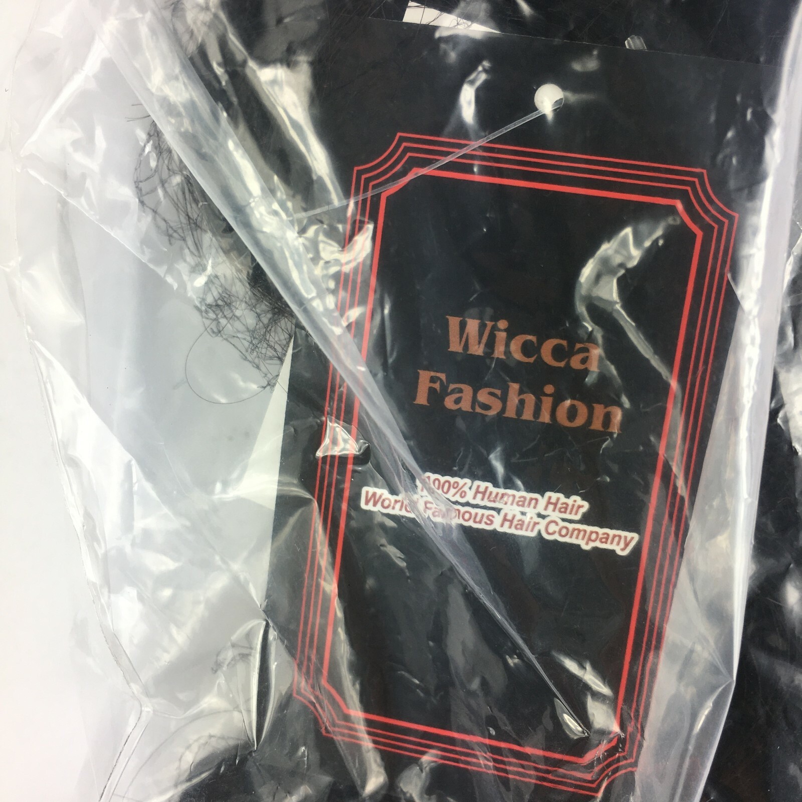Brand New Wicca Fashion Human Hair Lace Front Wig Size20″ Natural Color Black A3