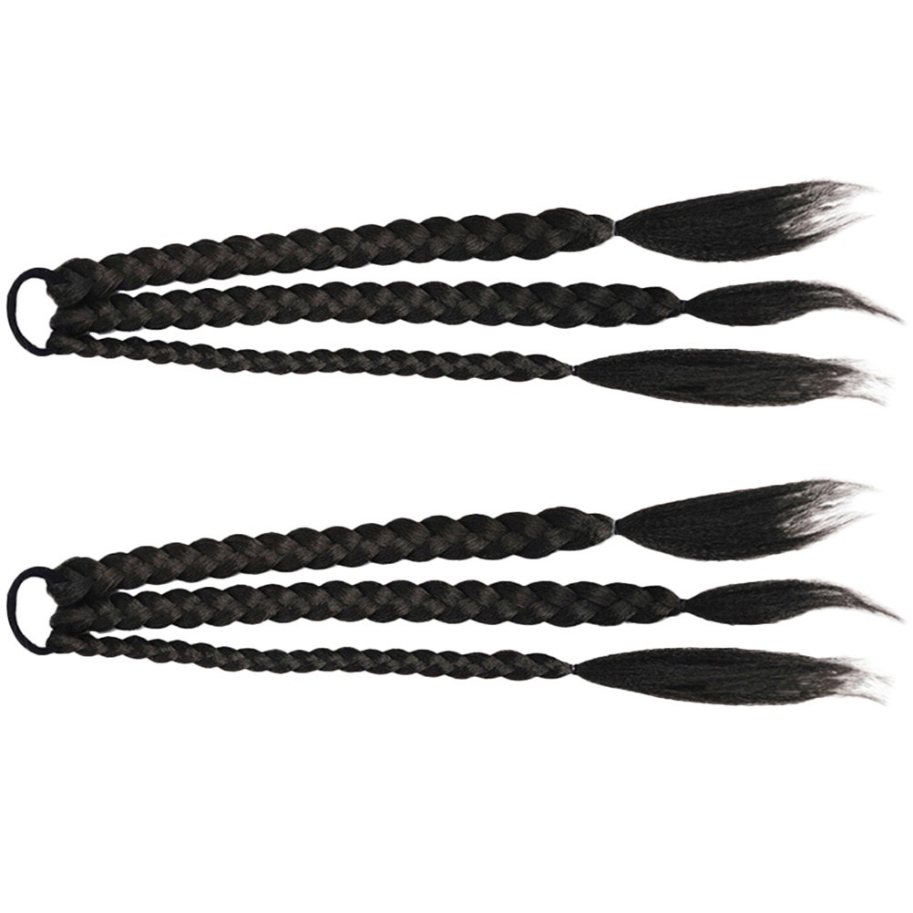 2pcs Long Braided Ponytail Extension Synthetic Hair Piece for Women