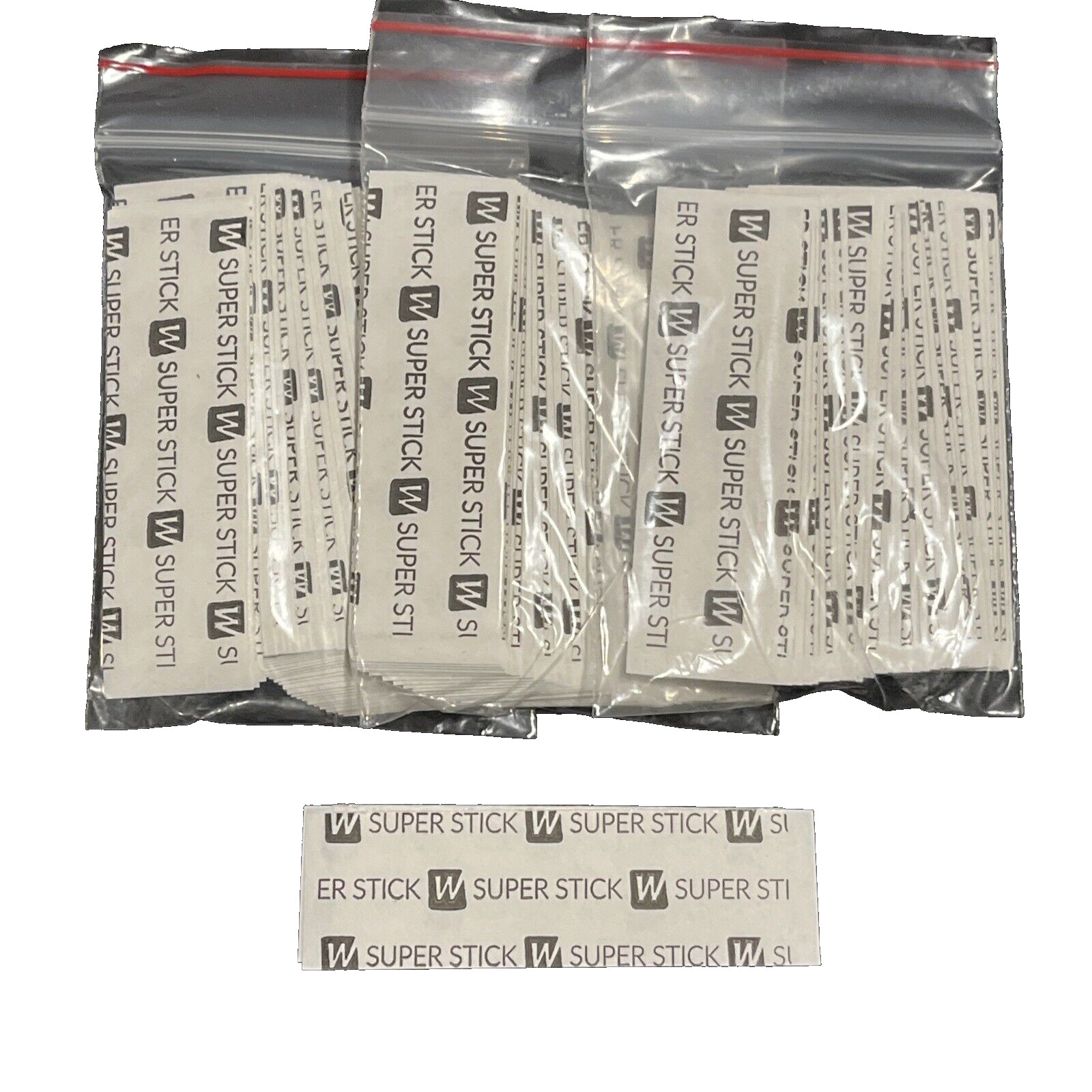 WALKER TAPE Super Stick Tape-108 Strips 1″ x 3 Poly Wig System Tape -3 Pack -NEW