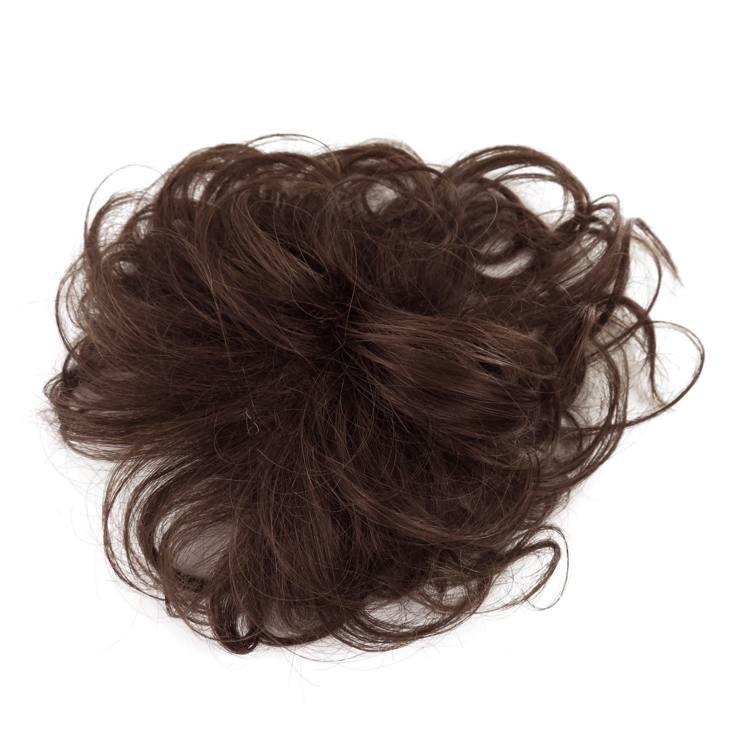Fluffy Curly Wavy 100% Remy Human Hair Wiglet Topper HairPieces For Women