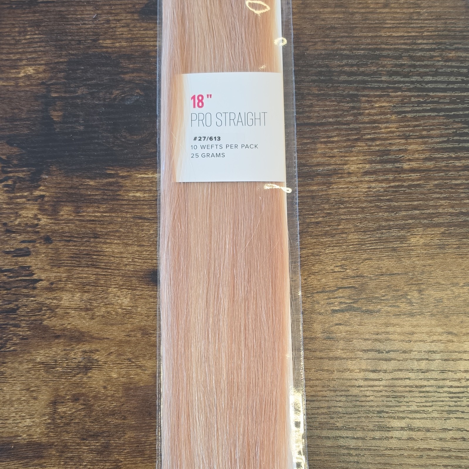 Donna Bella Hair Tape-In Weft Extensions 18in Straight Blond Remy 10 Wefts 25g