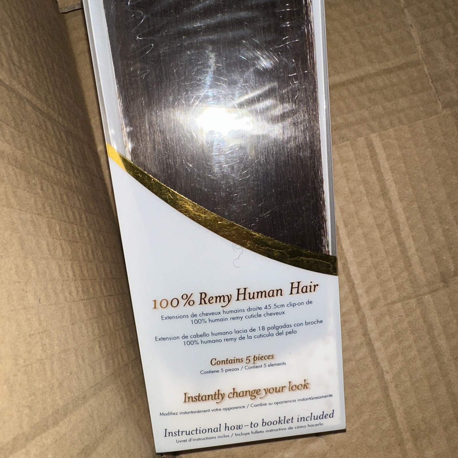 Barely Xtensions 18″ Dark Brown Clip-In 100% Remy Human Hair Extensions
