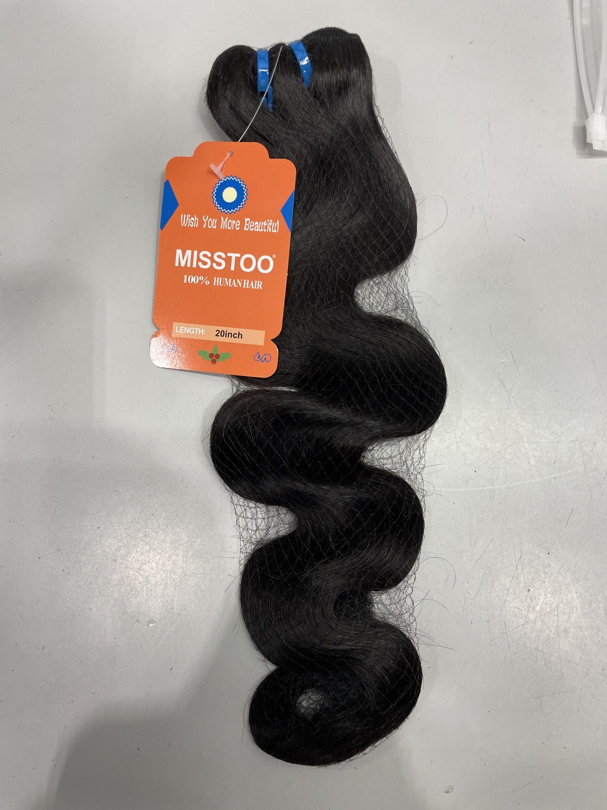 Misstoo 100% Human Hair Natural Black Body Wave Hair Extensions 1 Bundle, 20″