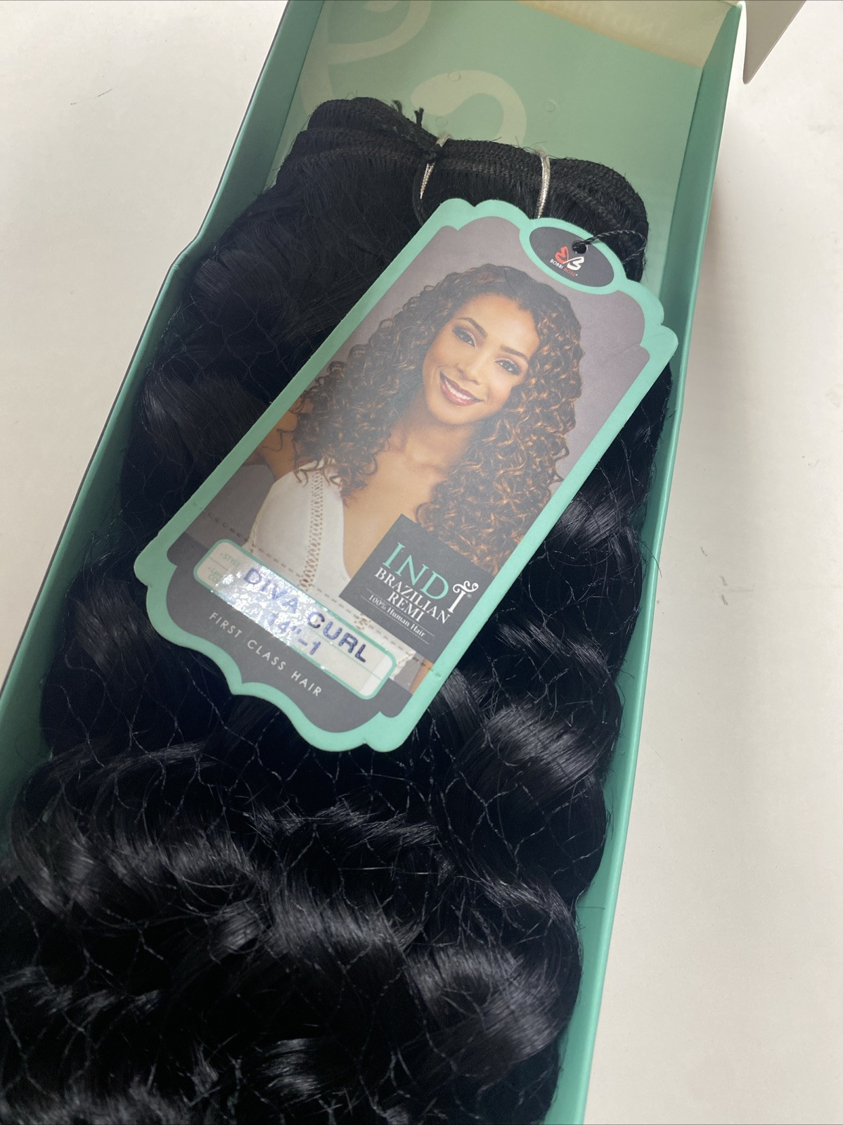 INDI BRAZILIAN Remi Hair Weave_DIVA CURL_14”_#1