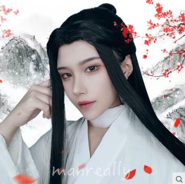 Chinese Antient Style Wigs Men Women Elegant Han Costumes Cos Universal Wig