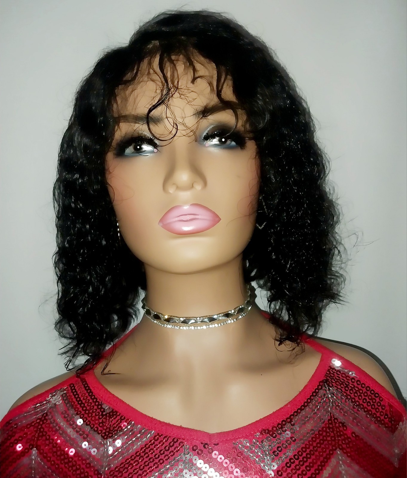 Human Hair Water Wave Wig Bob