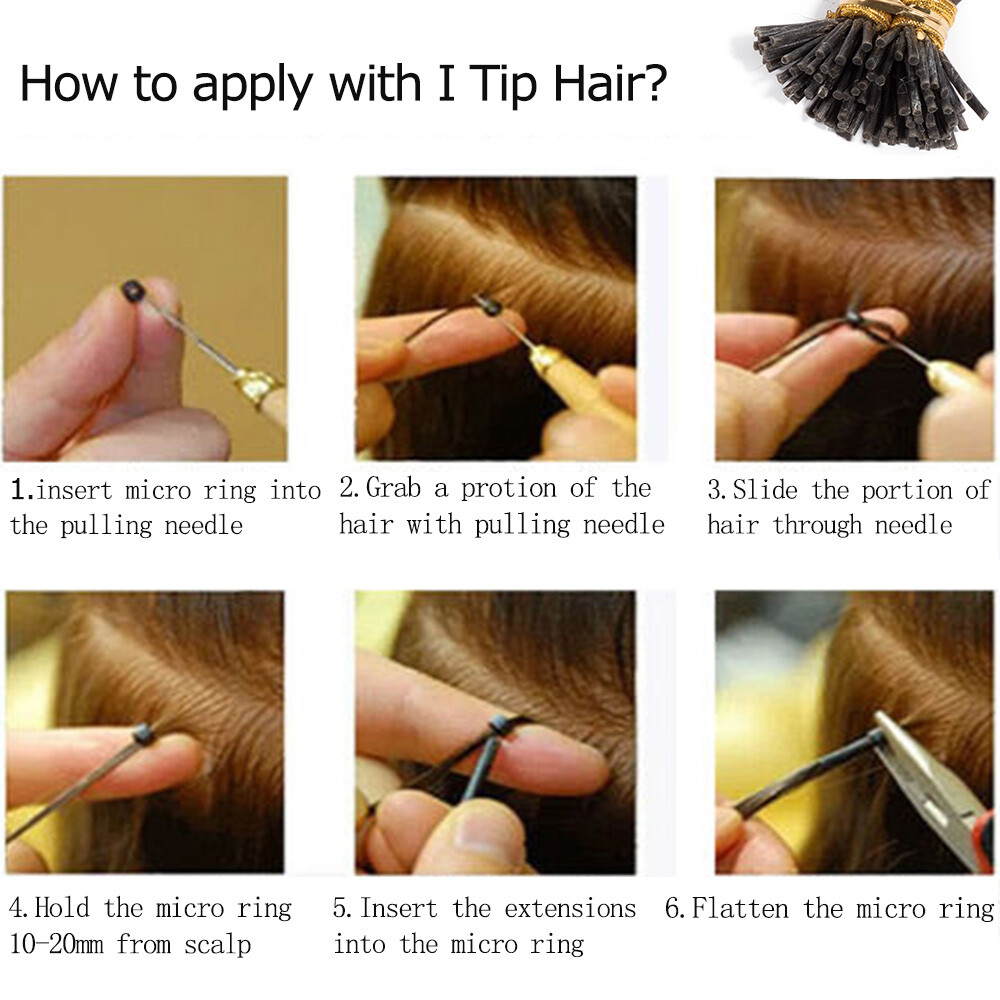 CLEARANCE Remy Human Hair Extensions Stick I Tip Micro Loop Ring Bead Pre Bonded
