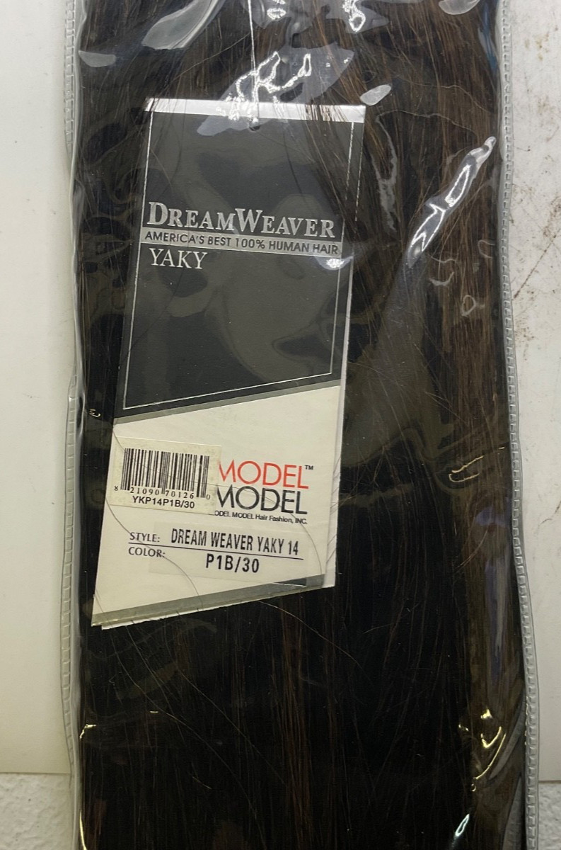 Model Model DreamWeaver 100% Human Hair Yaky 14″ Color: P1B/30