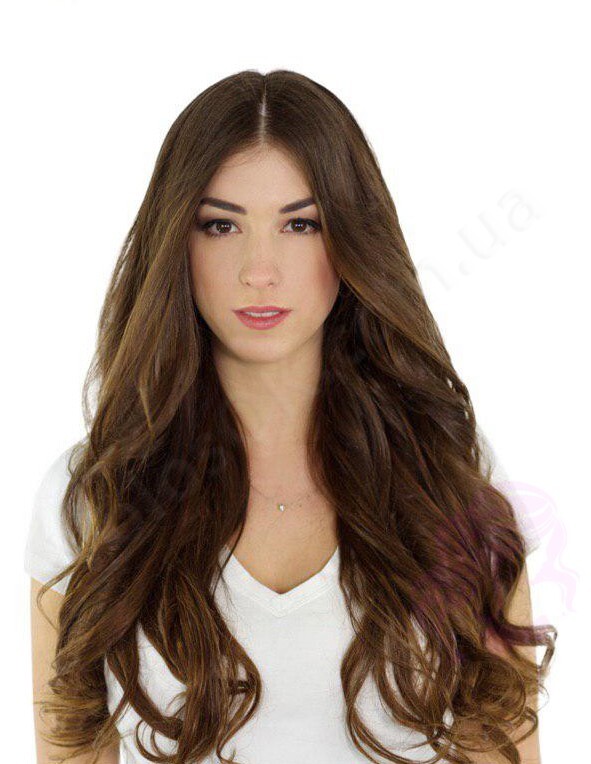 100% Natural Human Hair Extensions Clip In 15″ 7pcs 70g, Light Brown #06