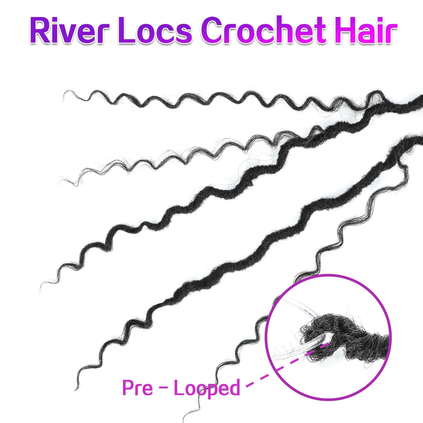 Ameli Goddess Locs Crochet Hair 10Inch 8Packs Pre Looped Faux Locs Crochet Hair
