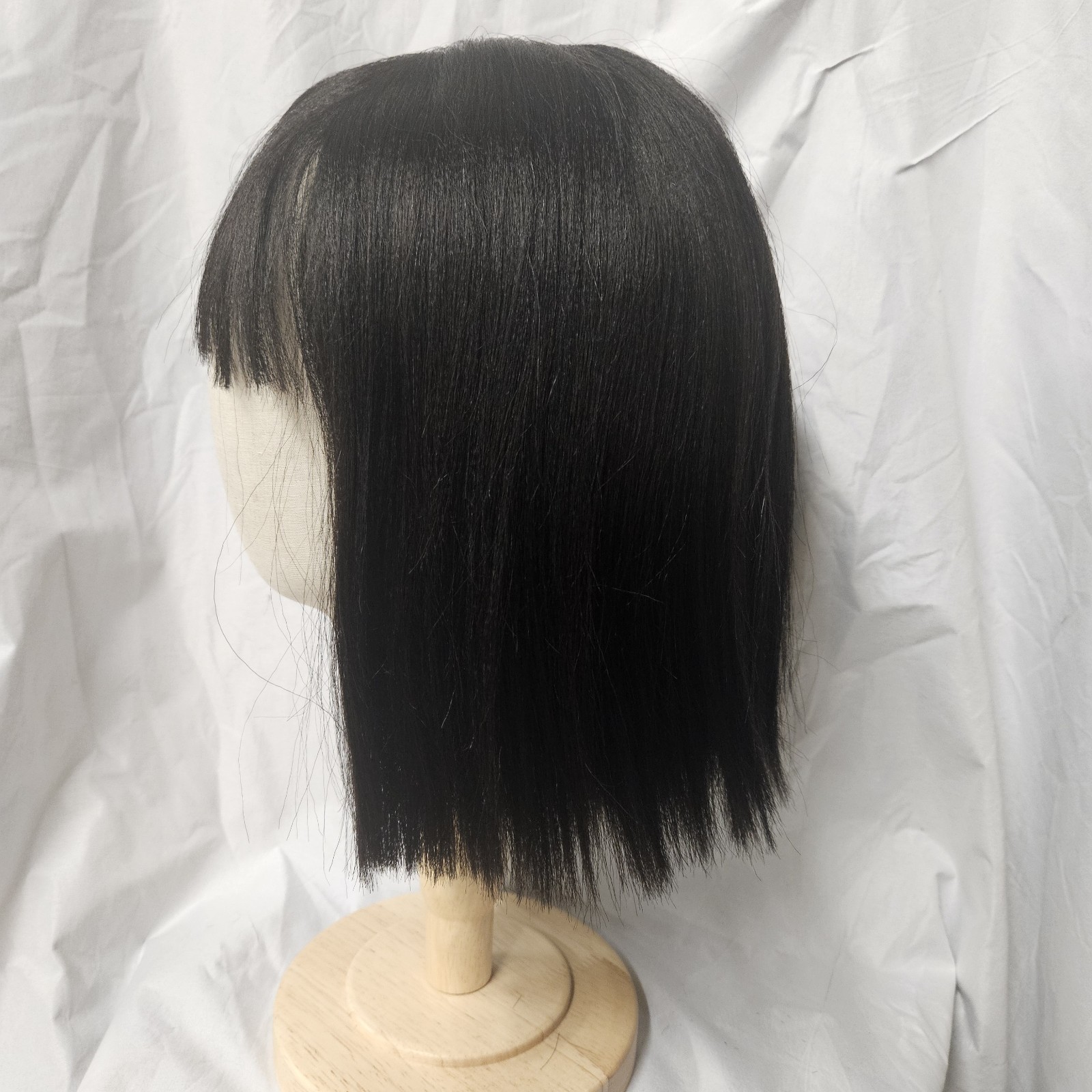 NEW Luvme HD Lace Yaki Straight Bob W/ Bangs 100% Human Hair Heat Resistant Wig