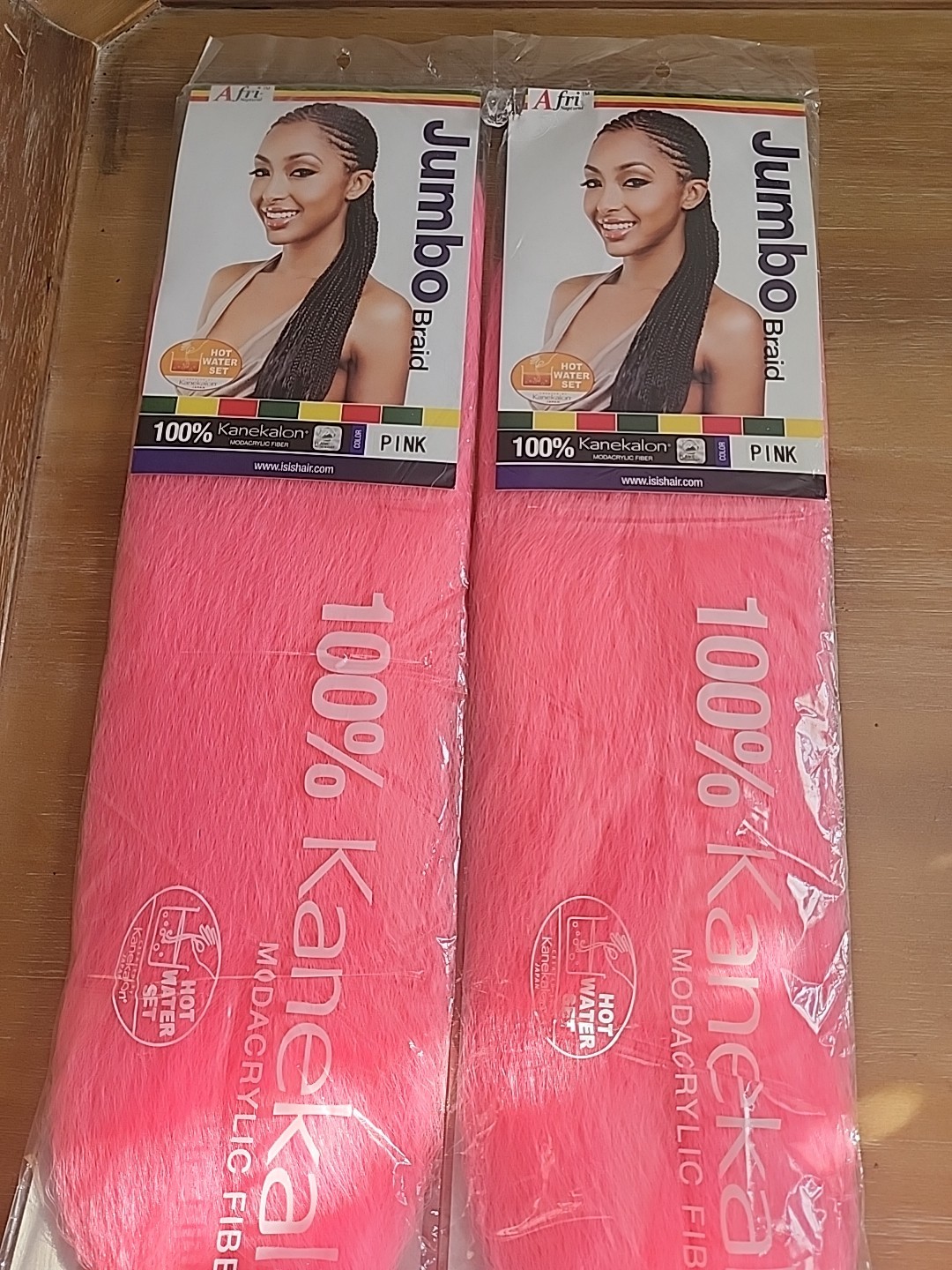 Jumbo Braid Synthetic Braid 100% Kanekalon 48″ Pack 3 Pink Hair Afri Naptural
